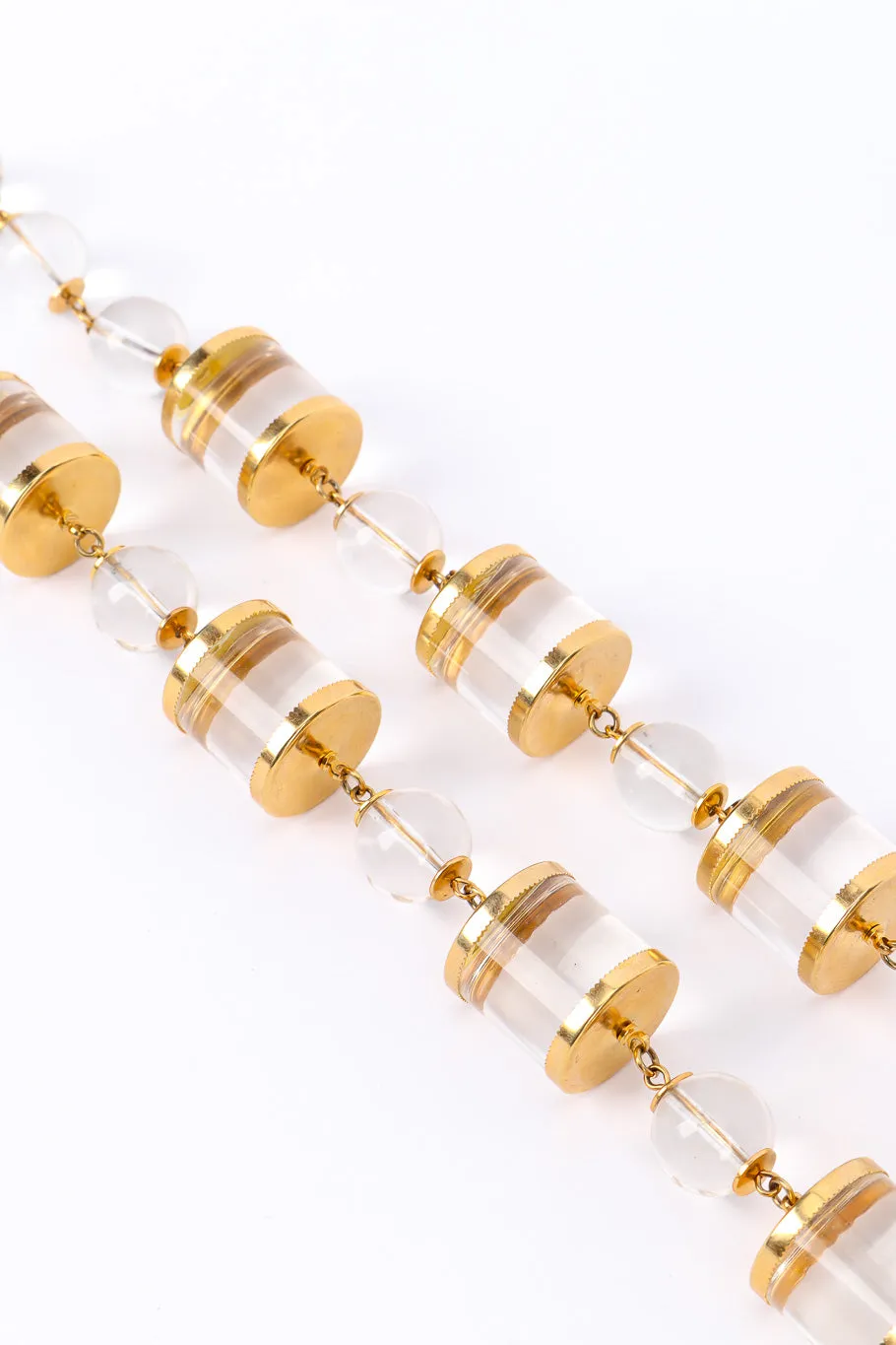 Lucite Cylinder Link Necklace