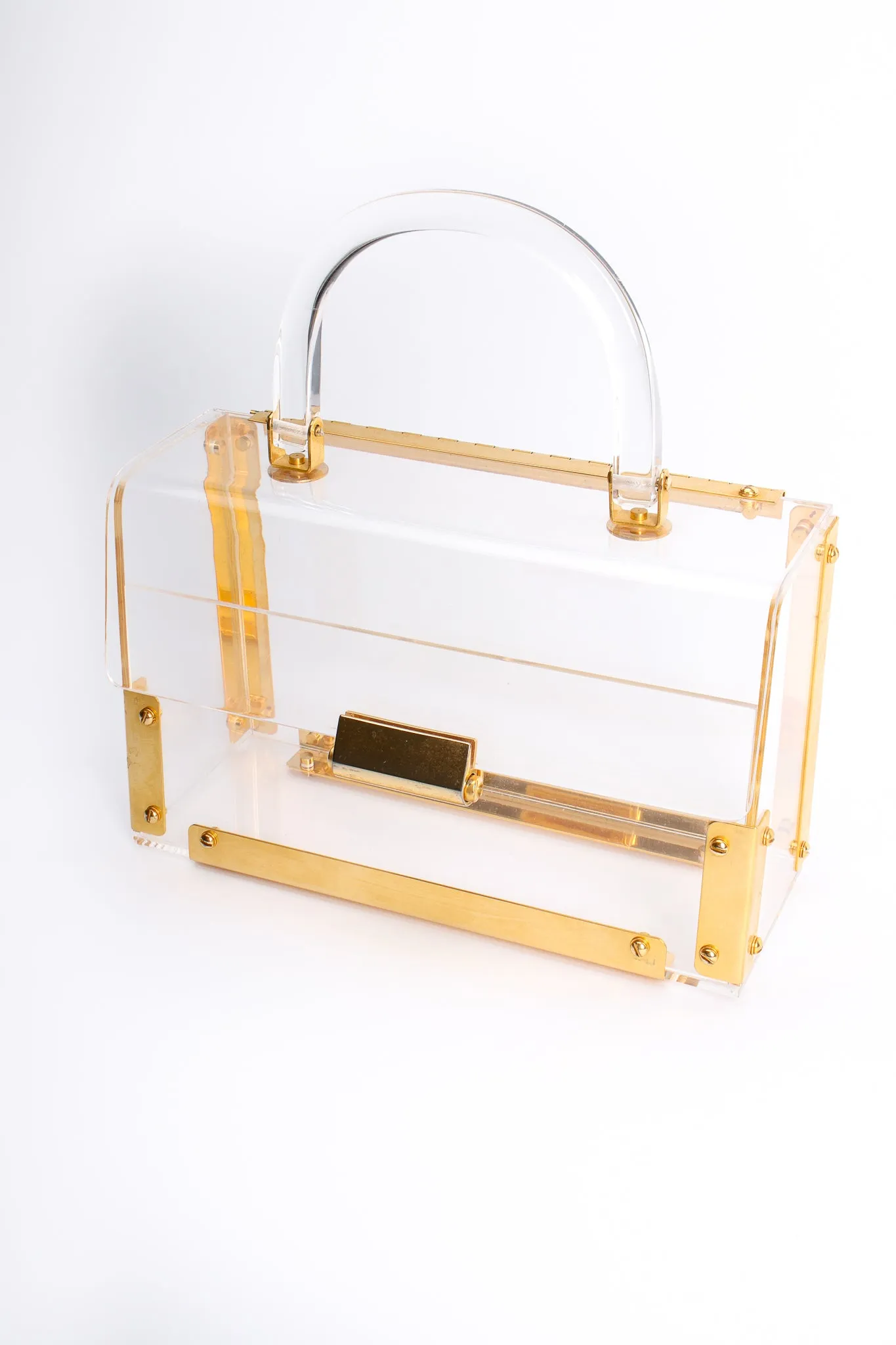 Lucite Flap Box Bag