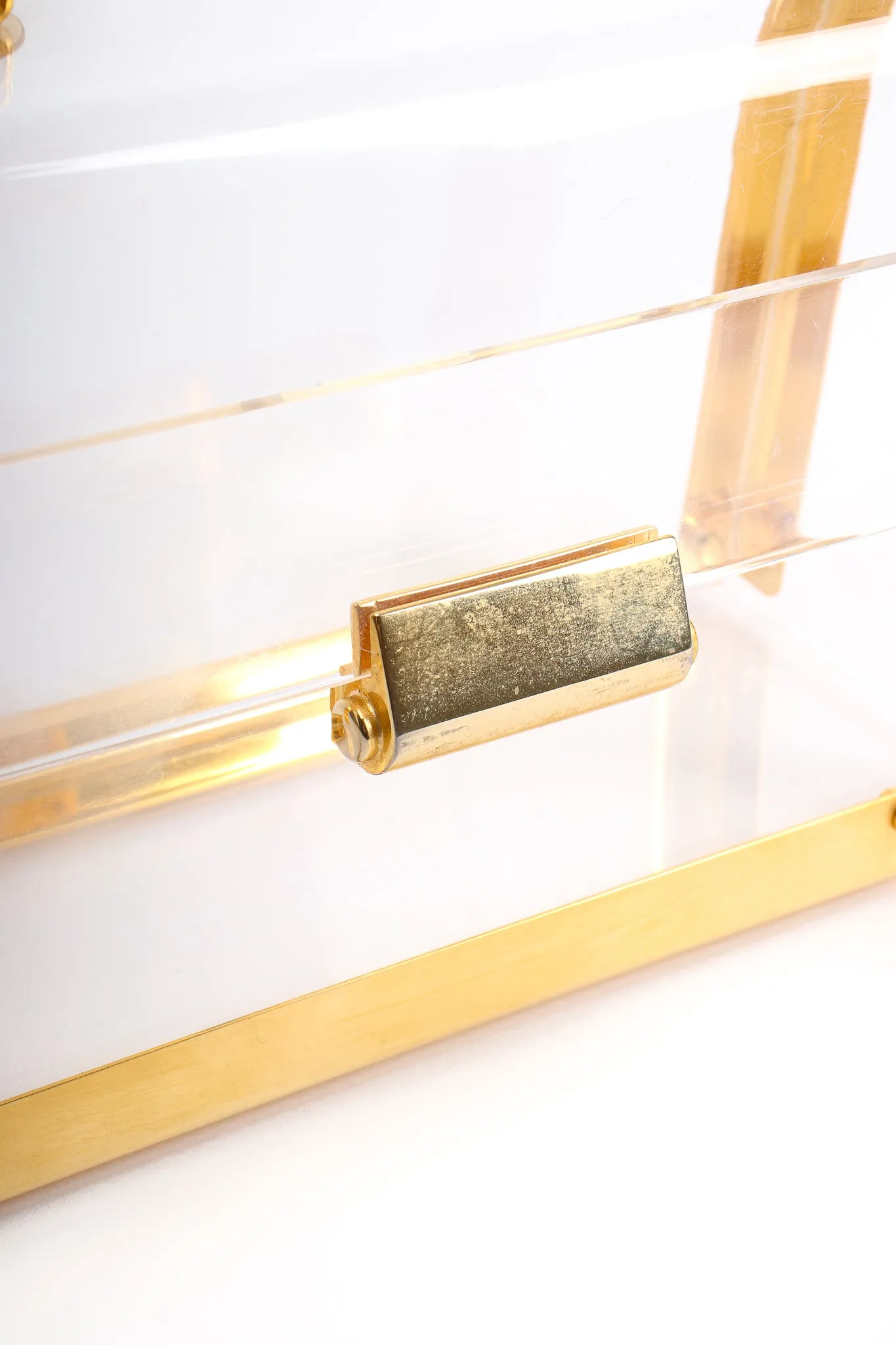 Lucite Flap Box Bag