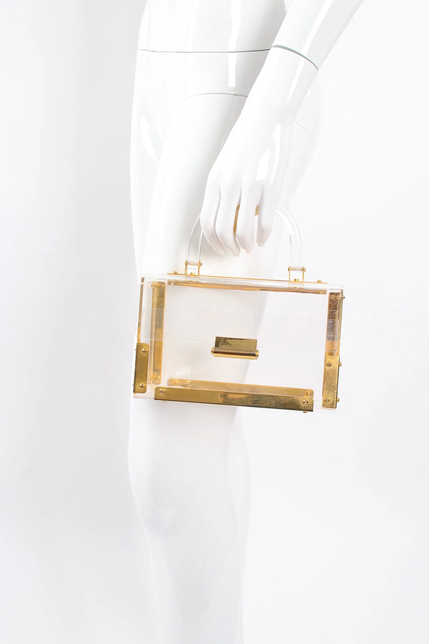 Lucite Flap Box Bag