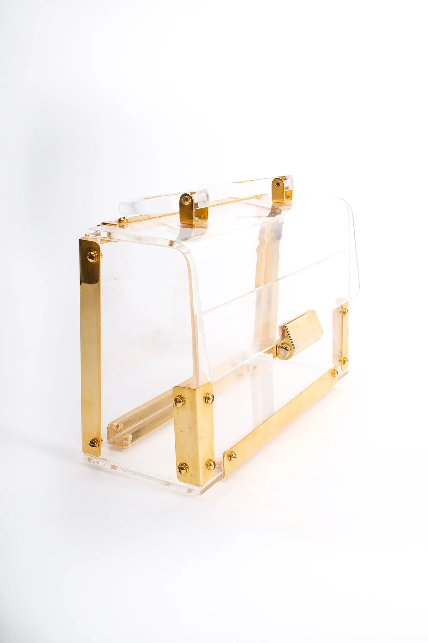 Lucite Flap Box Bag