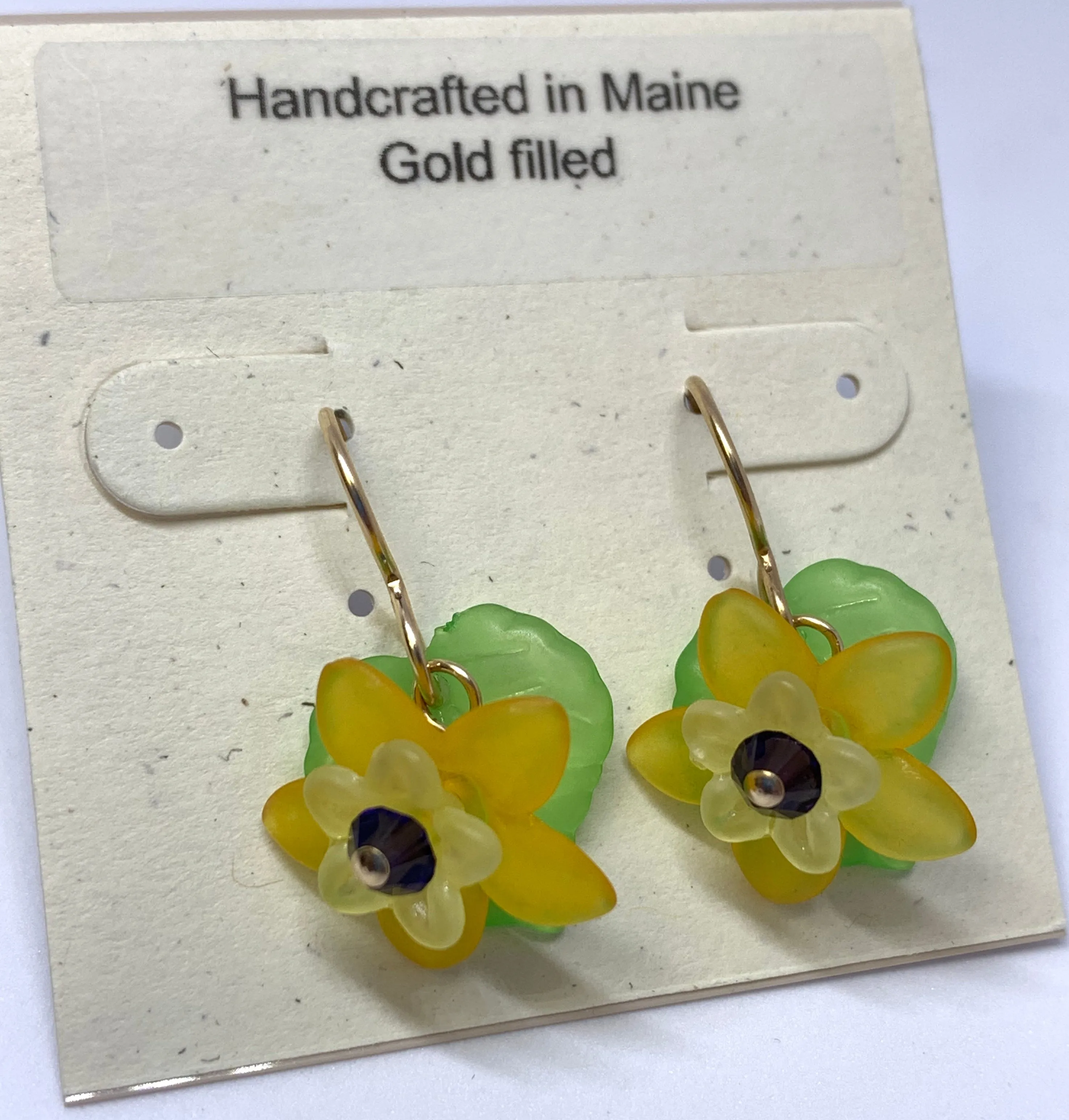 Lucite Flower Earrings