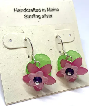 Lucite Flower Earrings