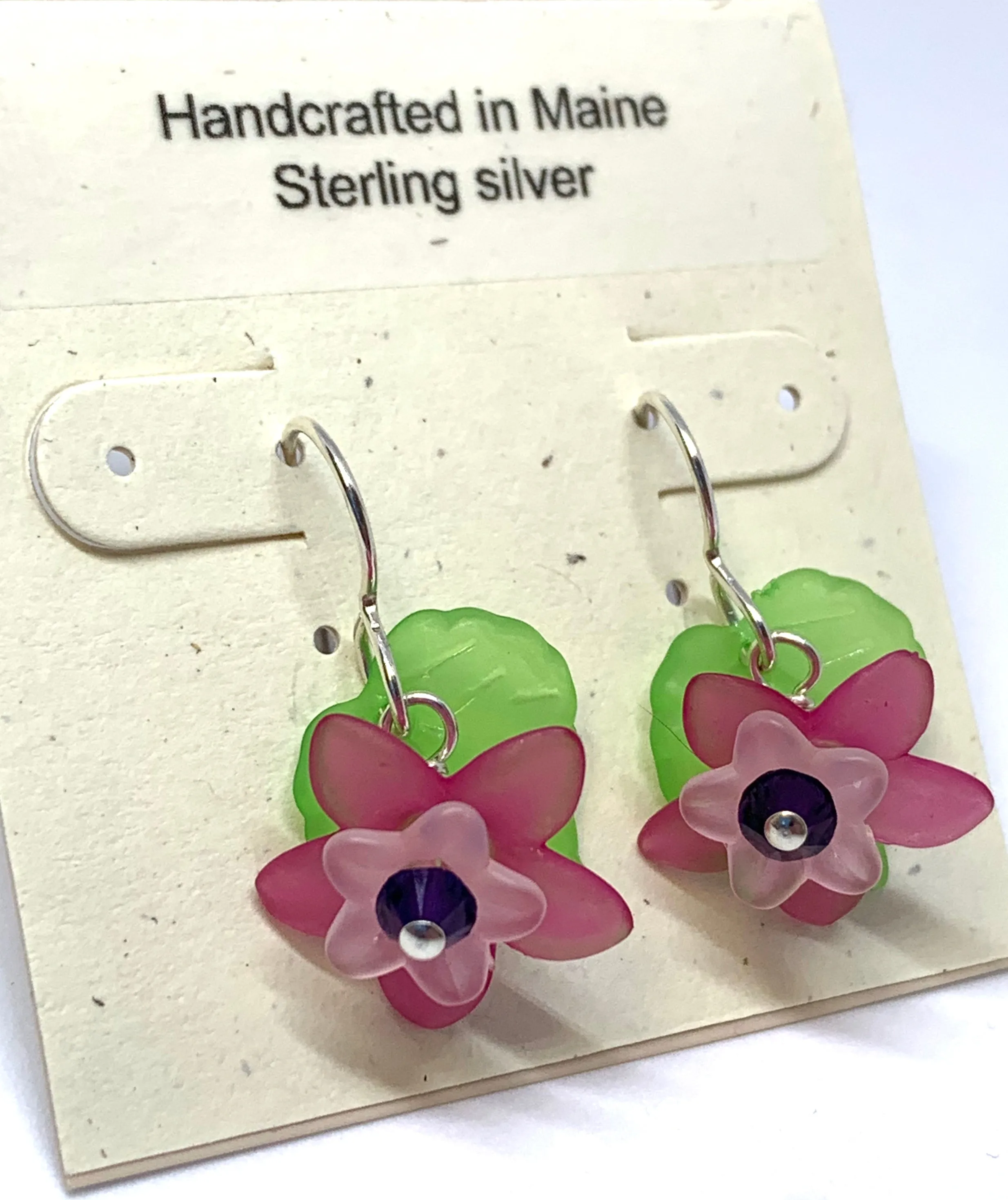 Lucite Flower Earrings