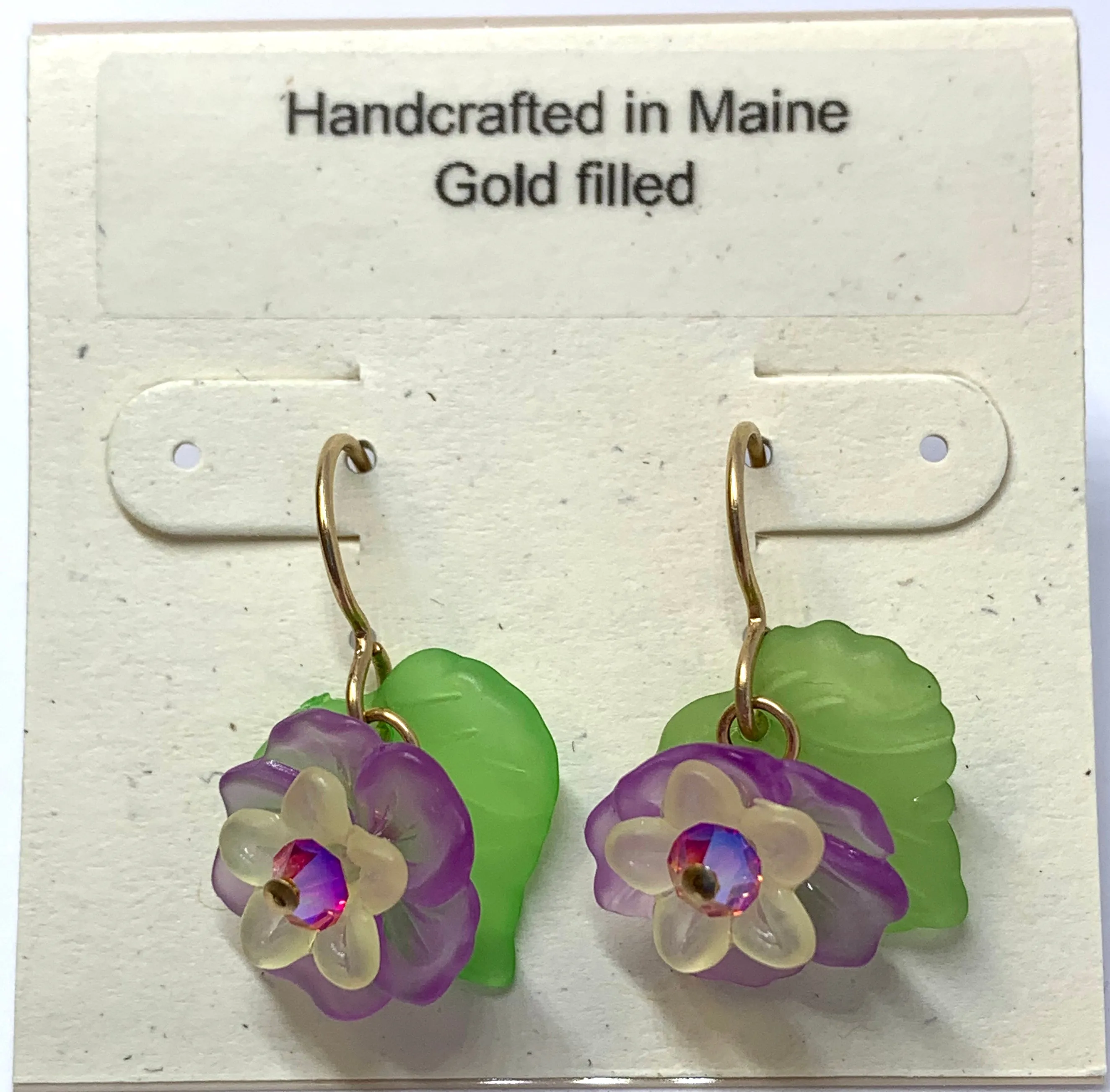 Lucite Flower Earrings