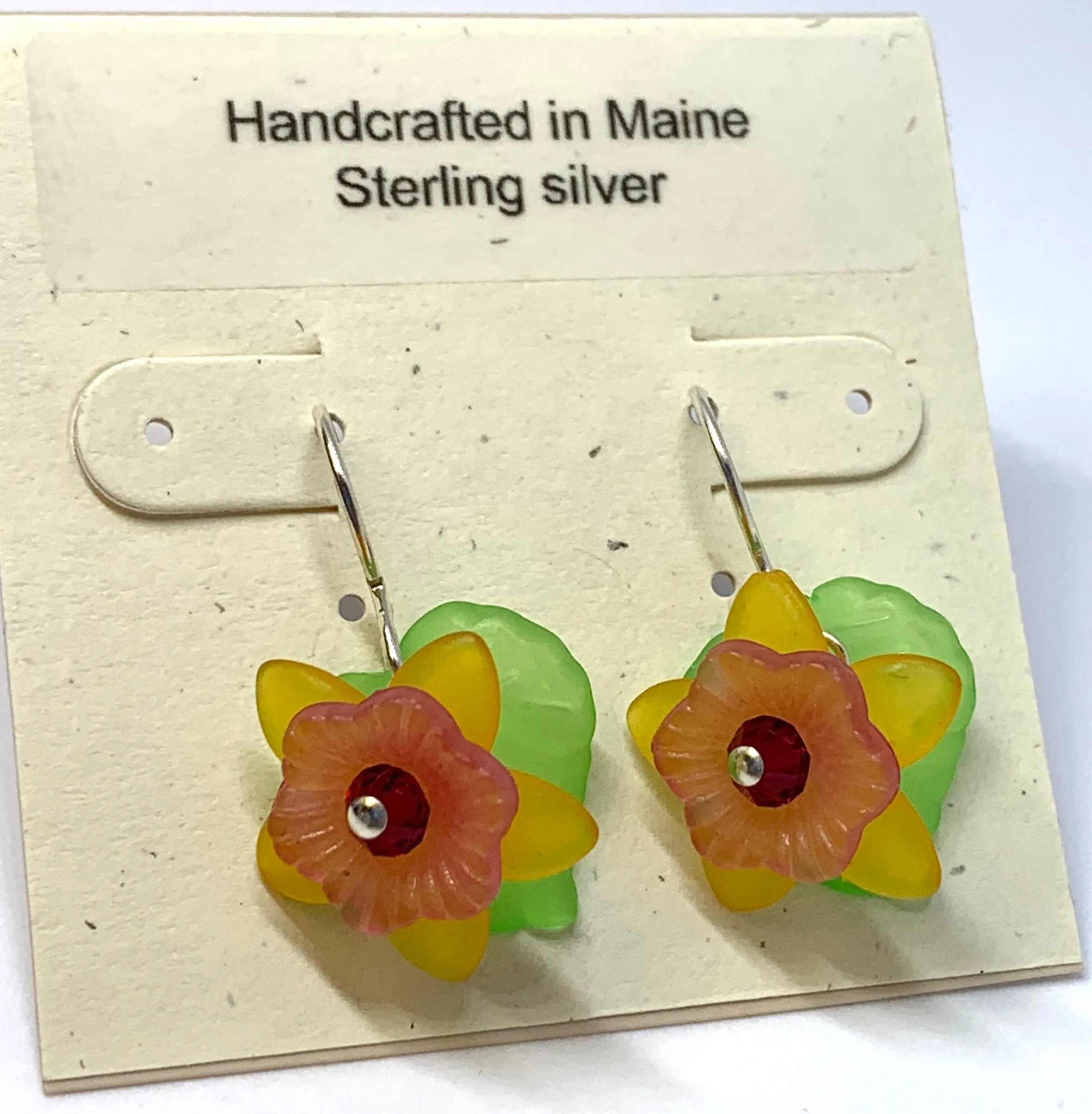Lucite Flower Earrings