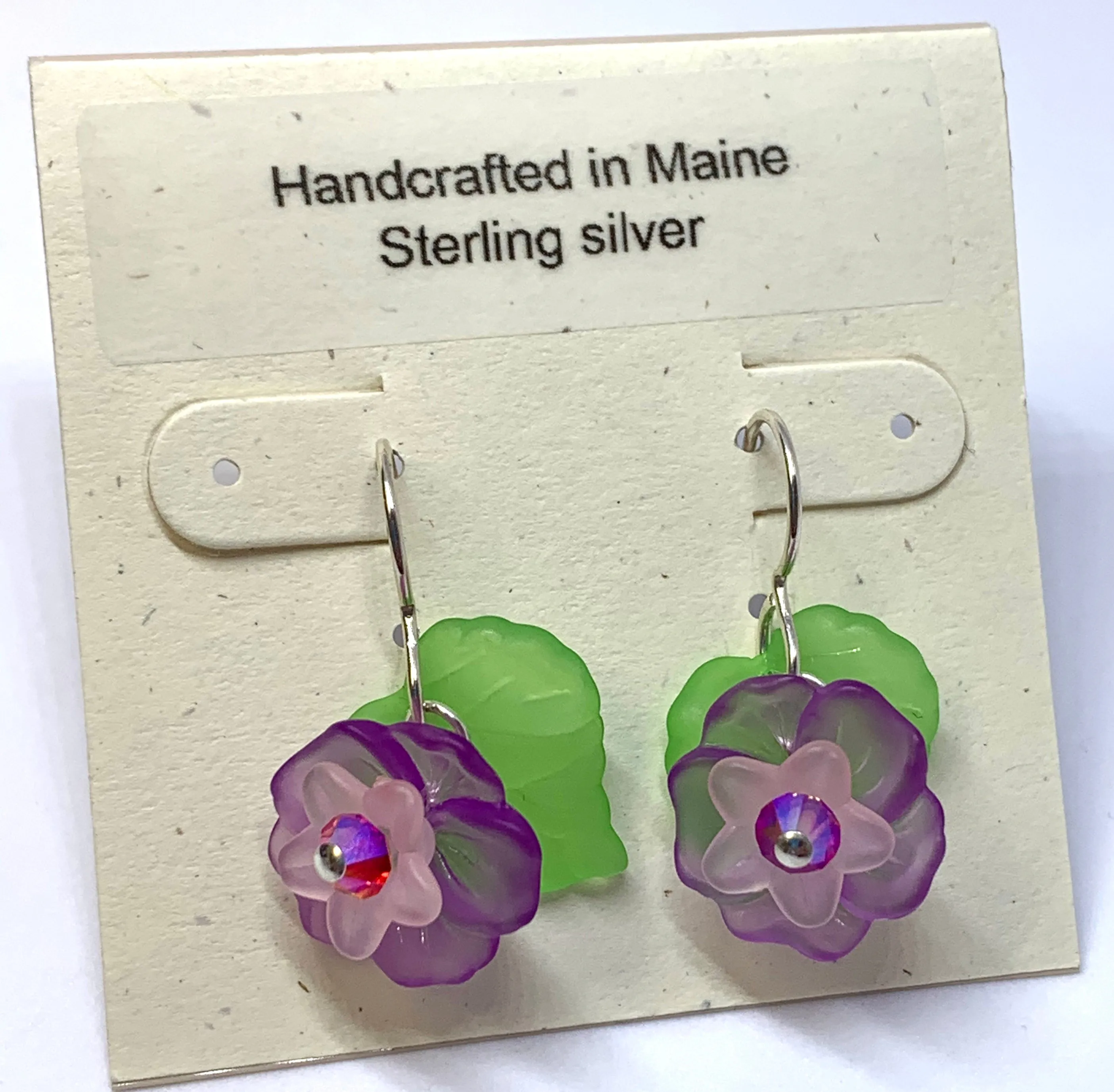 Lucite Flower Earrings