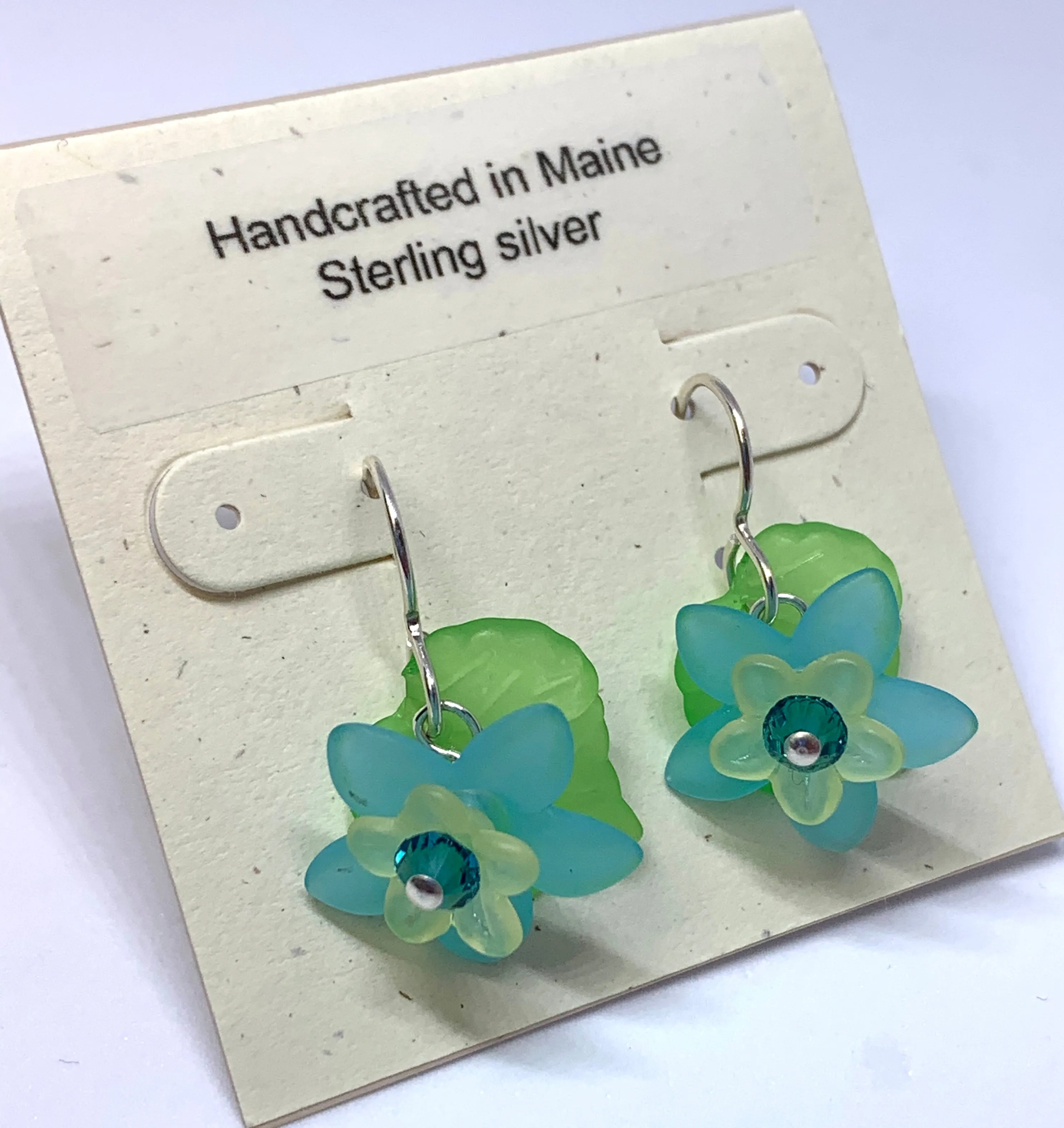 Lucite Flower Earrings