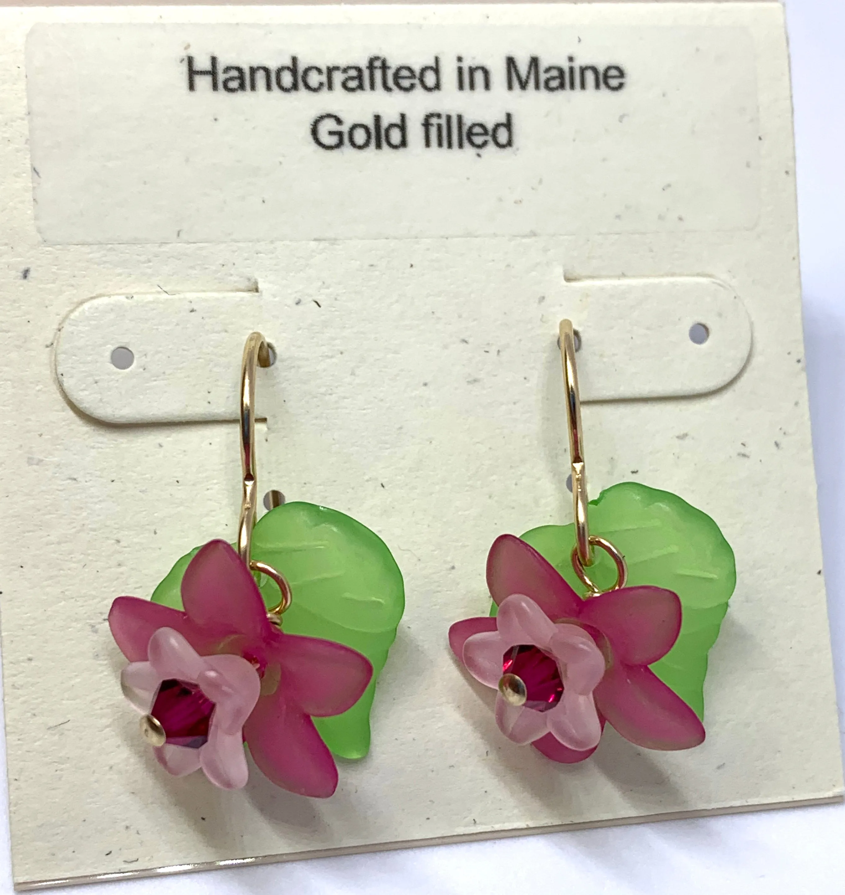 Lucite Flower Earrings