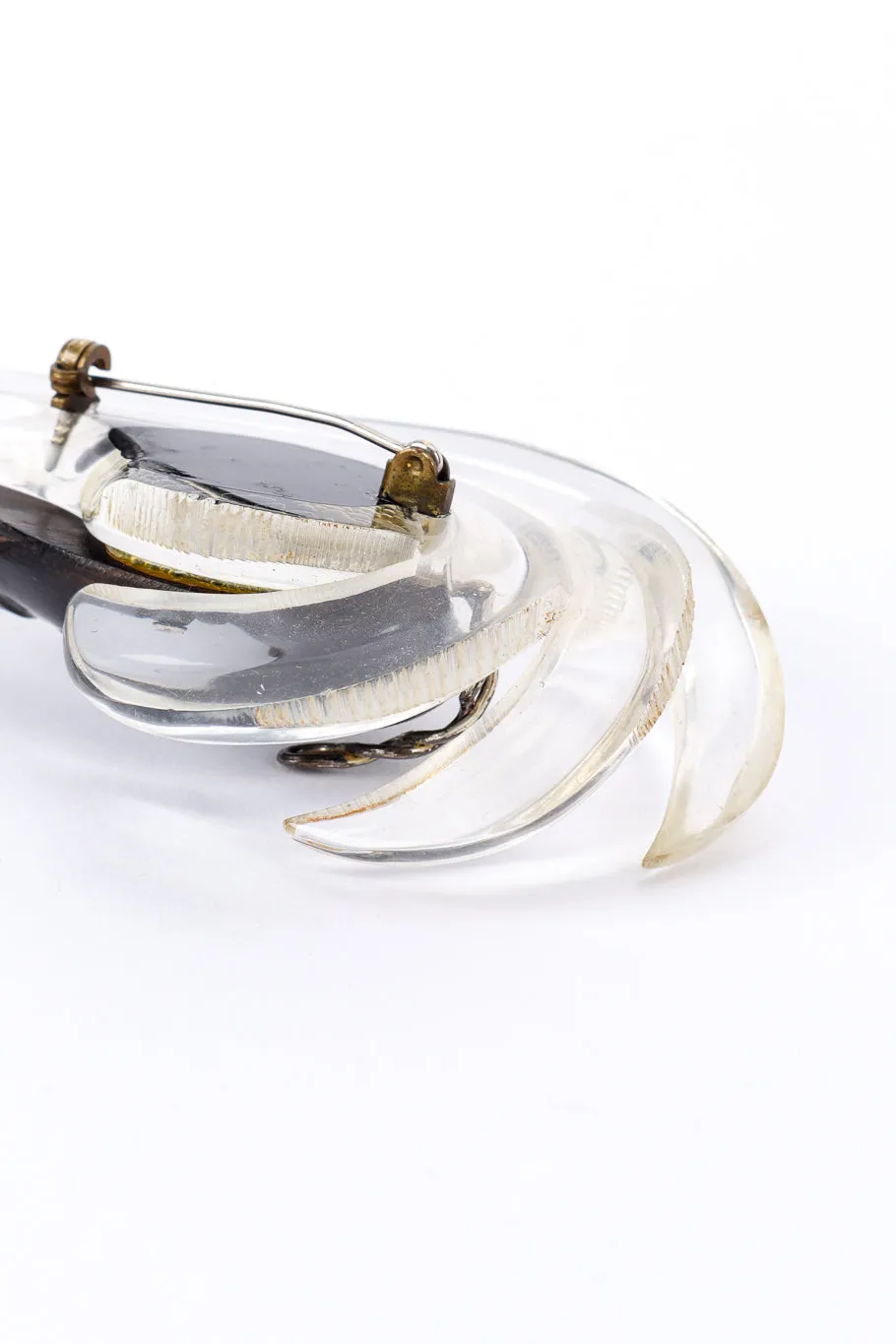 Lucite Plume Lady Brooch