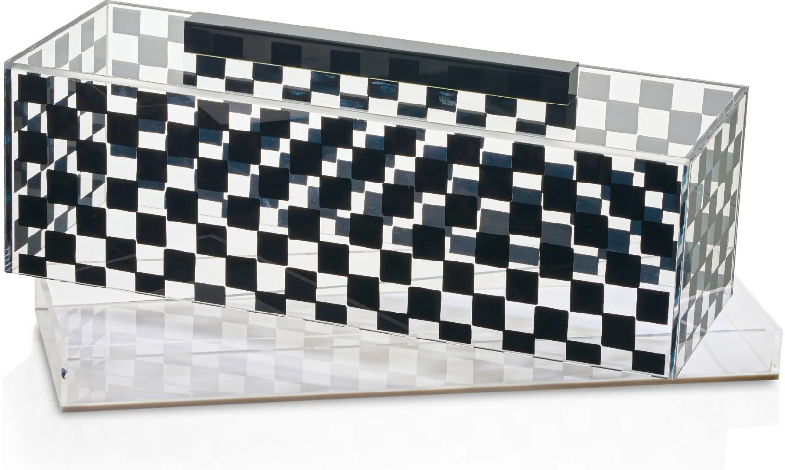 Lucite Rectangular Cake Dome Onyx Collection