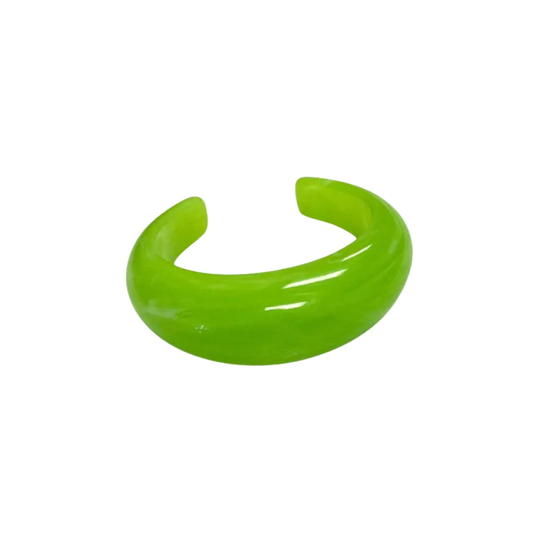 Lucy Lucite Cuff - Lime Green