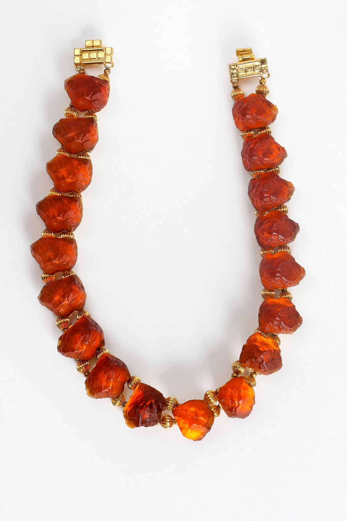 Luminous Amber Collar Necklace