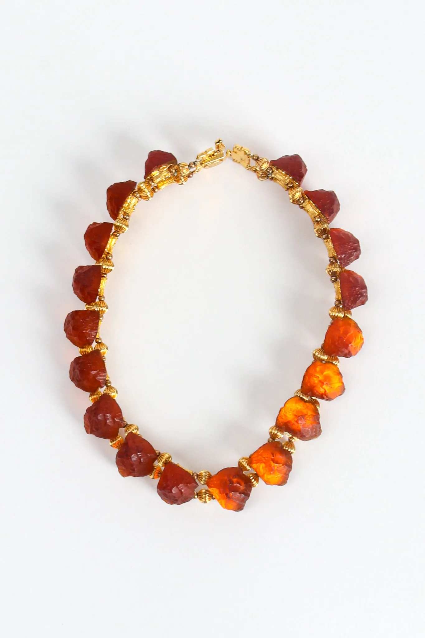 Luminous Amber Collar Necklace