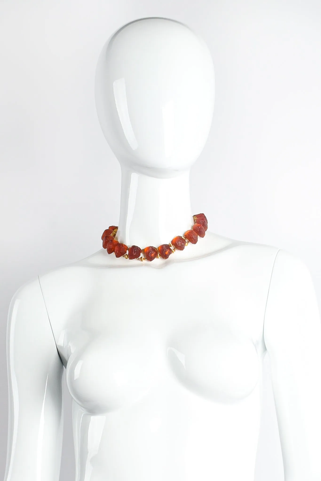 Luminous Amber Collar Necklace