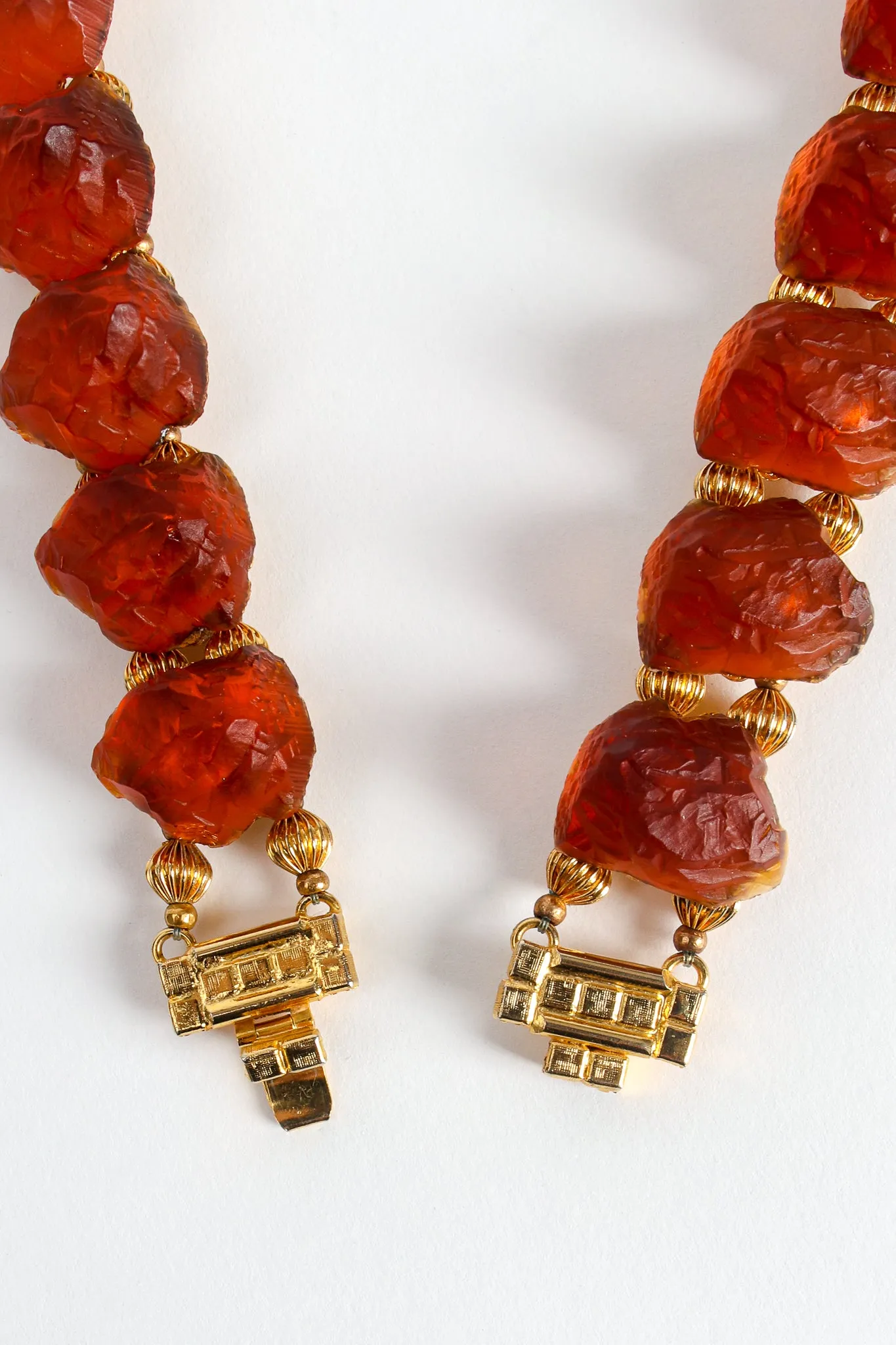 Luminous Amber Collar Necklace