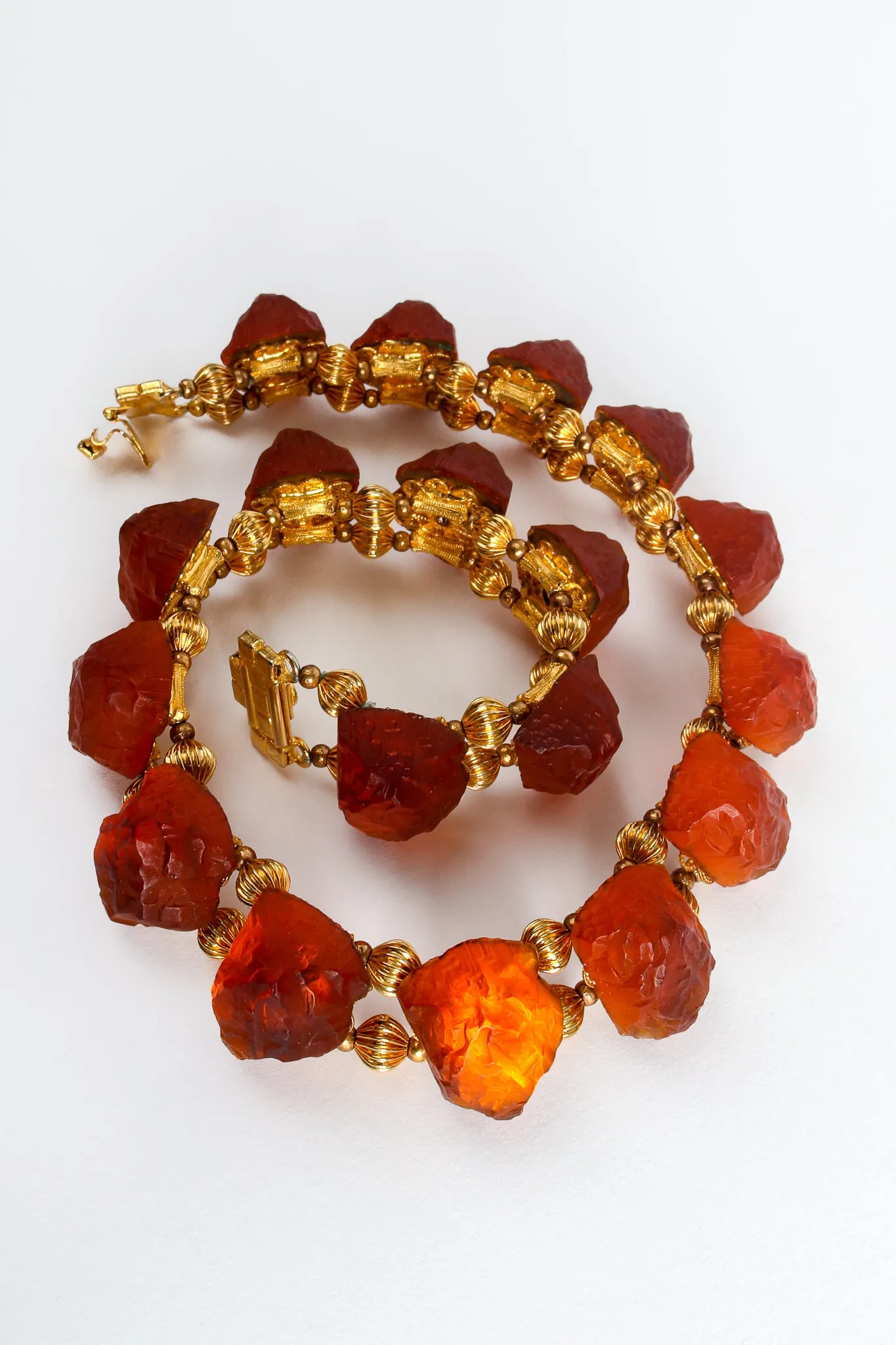 Luminous Amber Collar Necklace