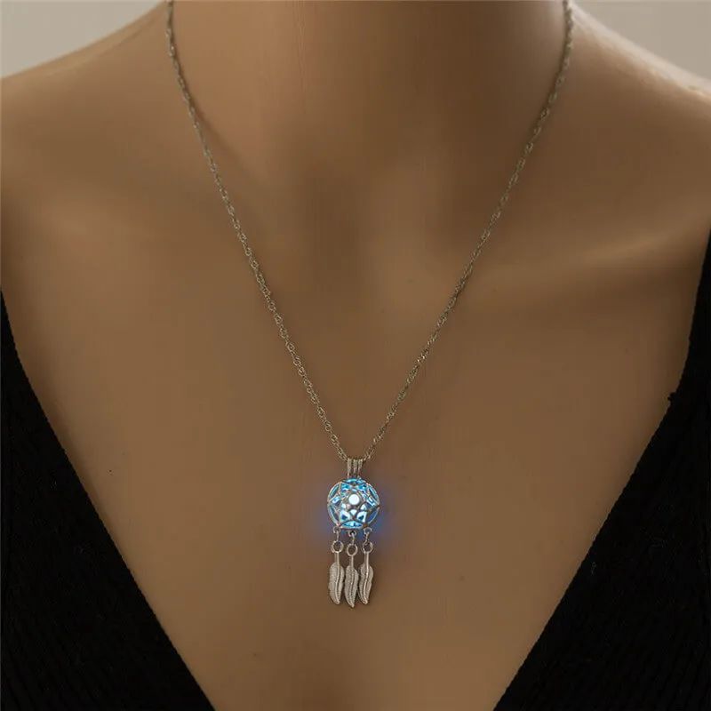 Luminous Dreamcatcher Necklace