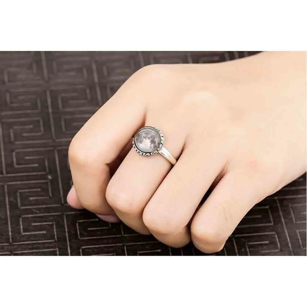 Luminous Galaxy Moon Ring
