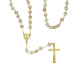 Luminous Glass Rosary from Fatima, White