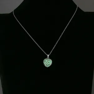 Luminous Hollow Heart Beads Necklace
