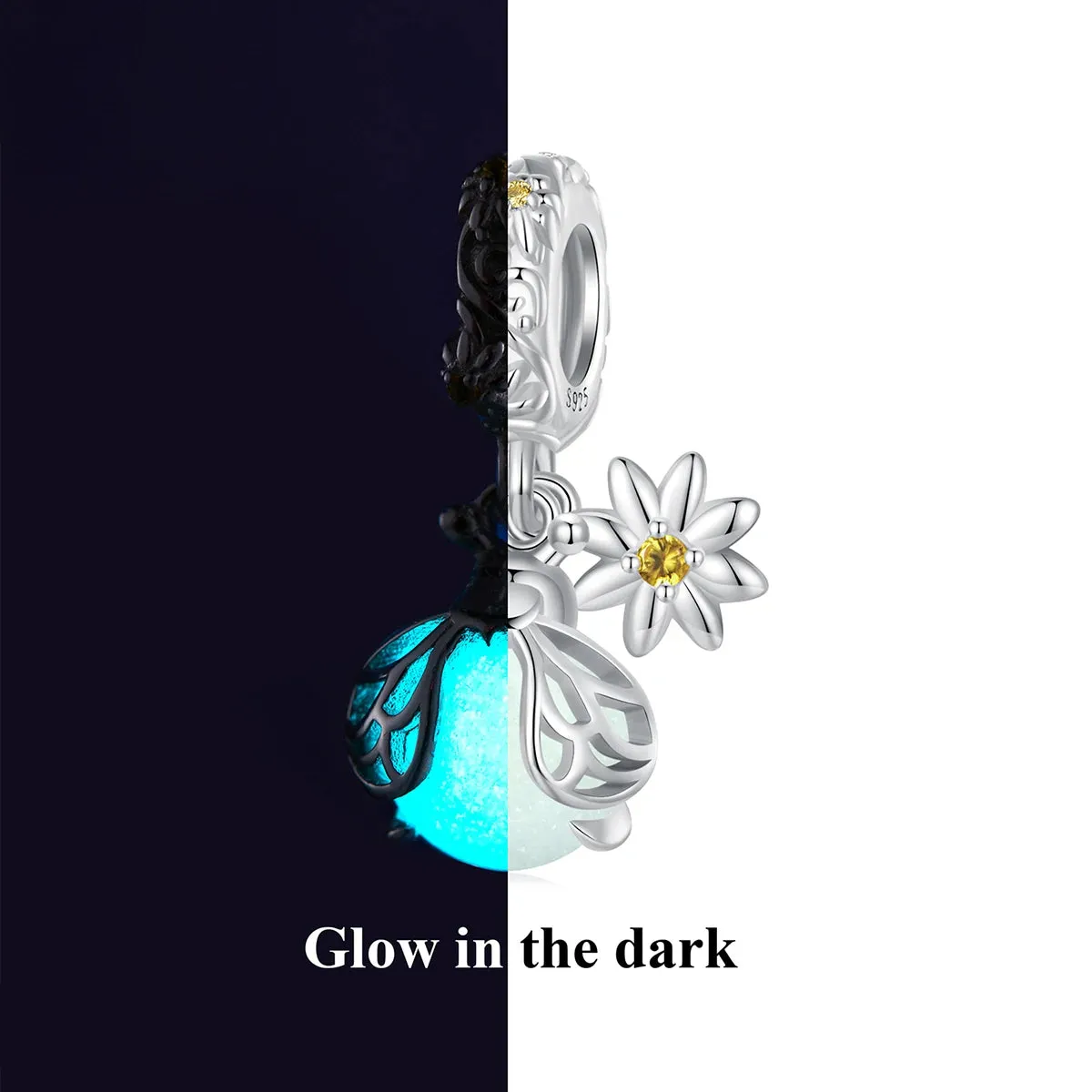 Luminous Insect Charm with Diamond
