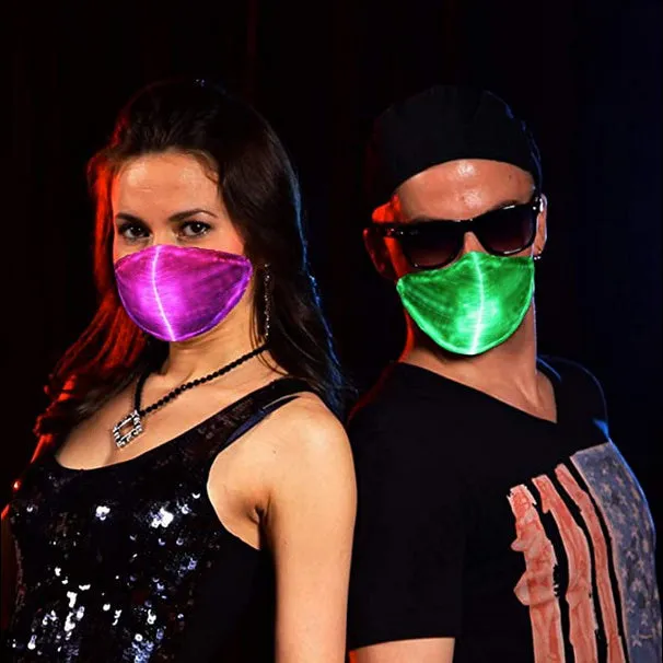 Luminous LED Face Mask With Buckle