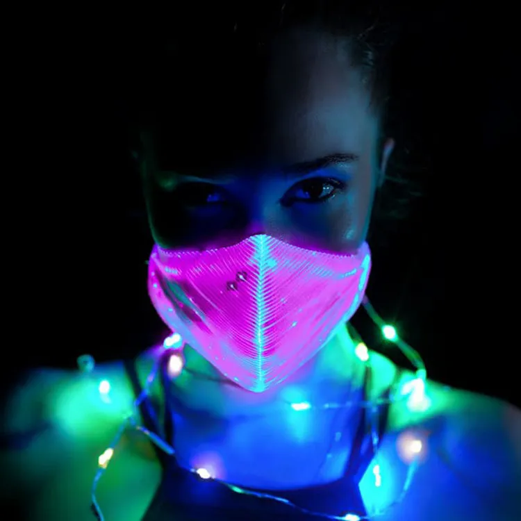 Luminous LED Face Mask With Buckle