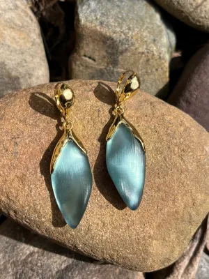 Luminous Lucite Petal Leverback Earrings