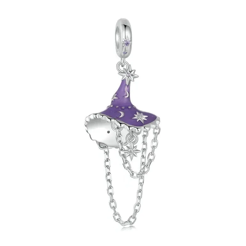 Luminous Purple Witch Hat Charm