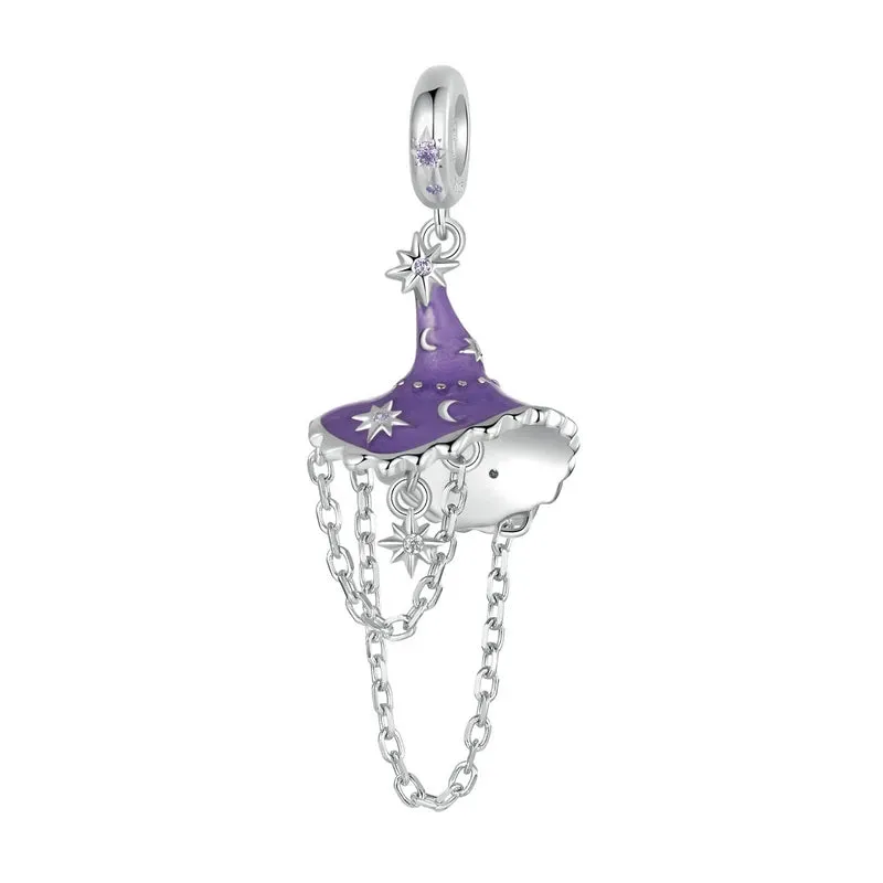 Luminous Purple Witch Hat Charm