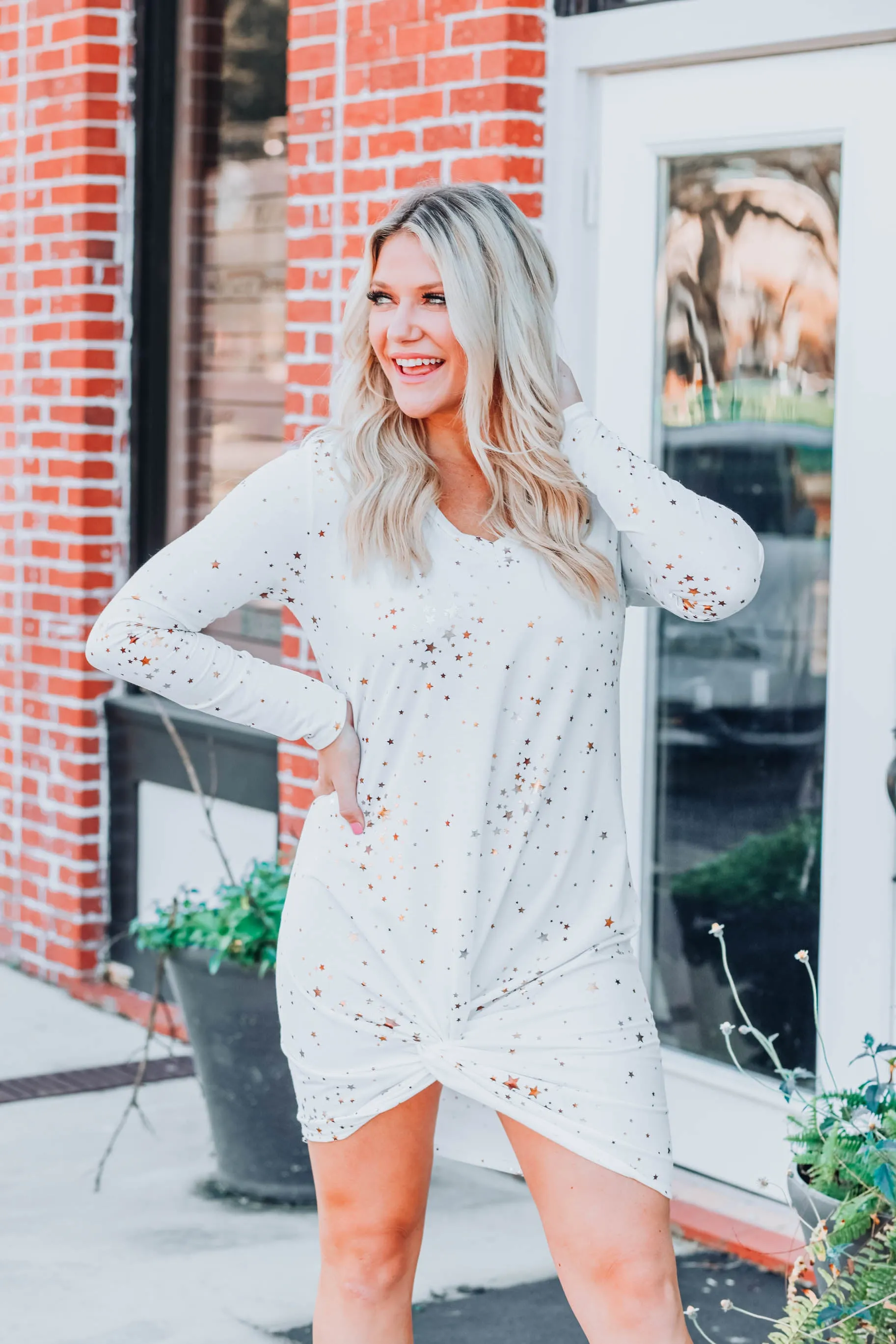 Luminous Star Dress - White