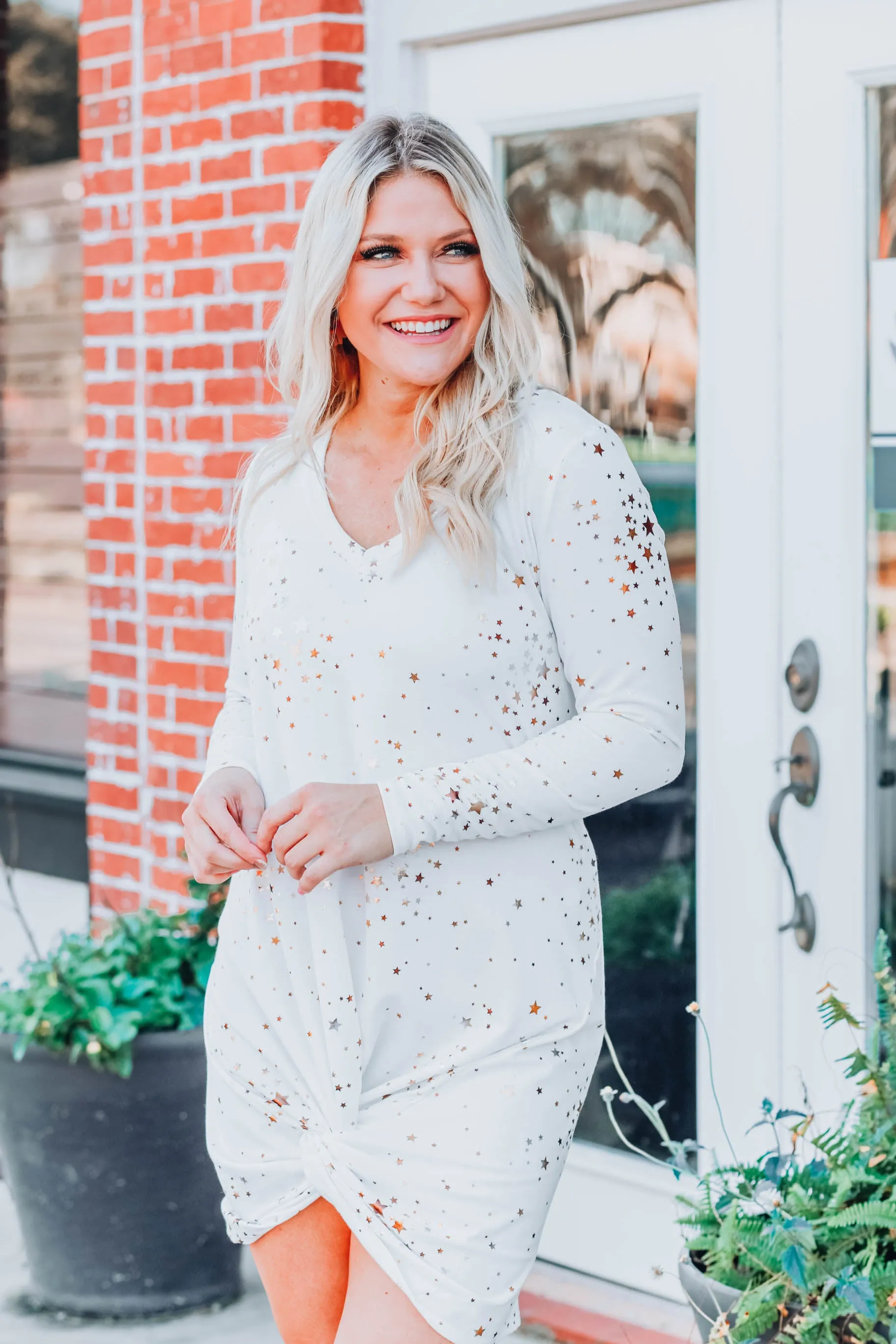 Luminous Star Dress - White