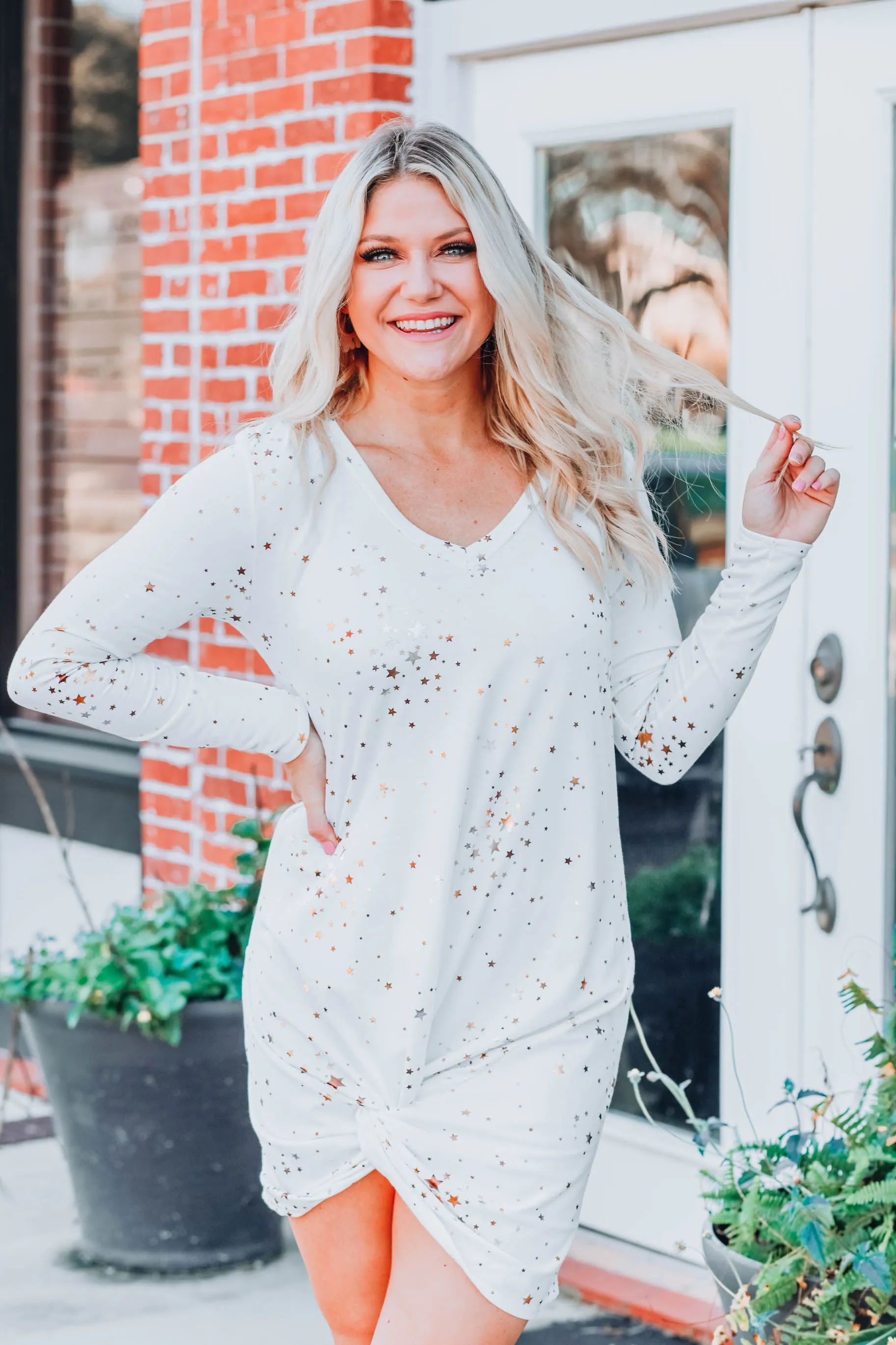 Luminous Star Dress - White
