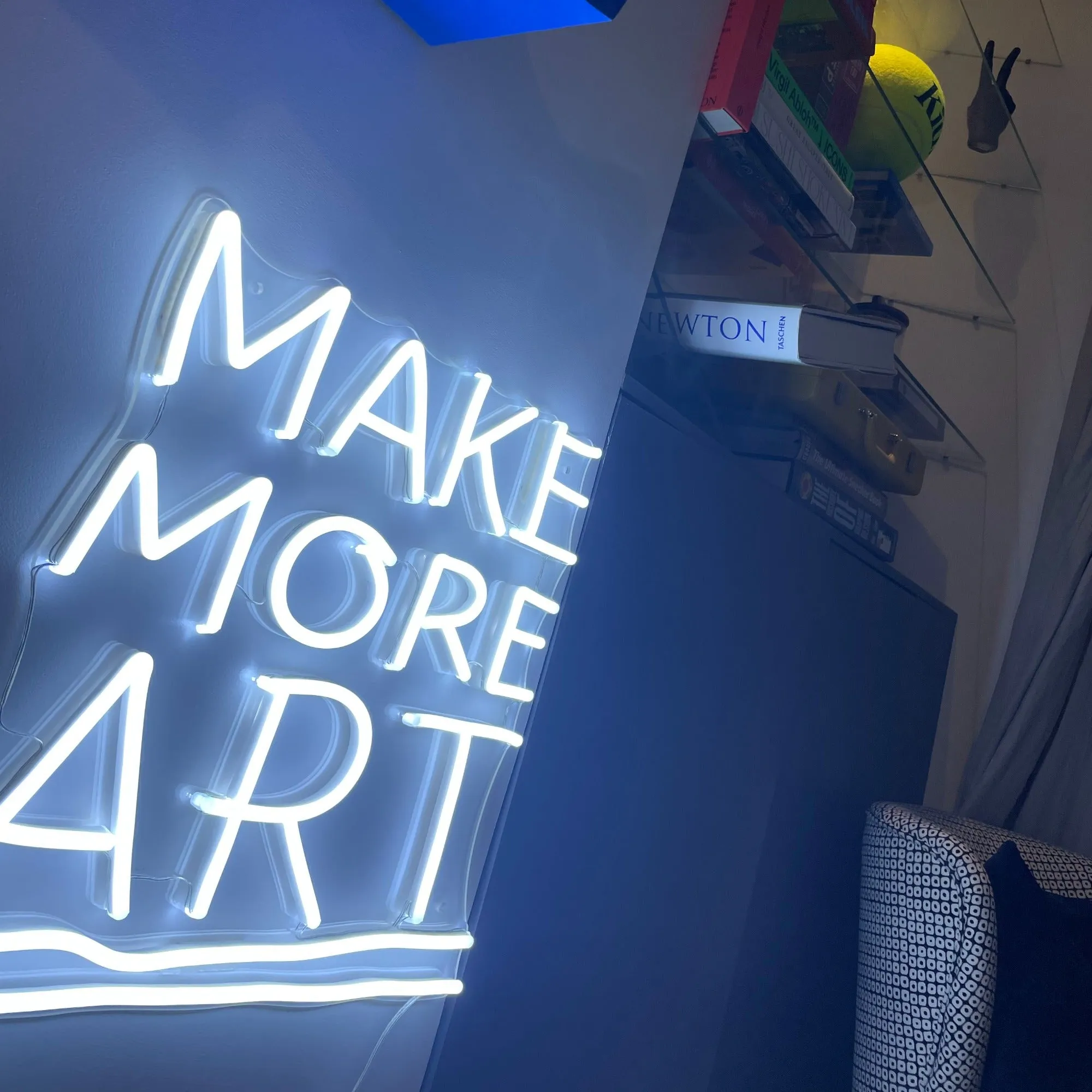 Make More Art, LED neon sign