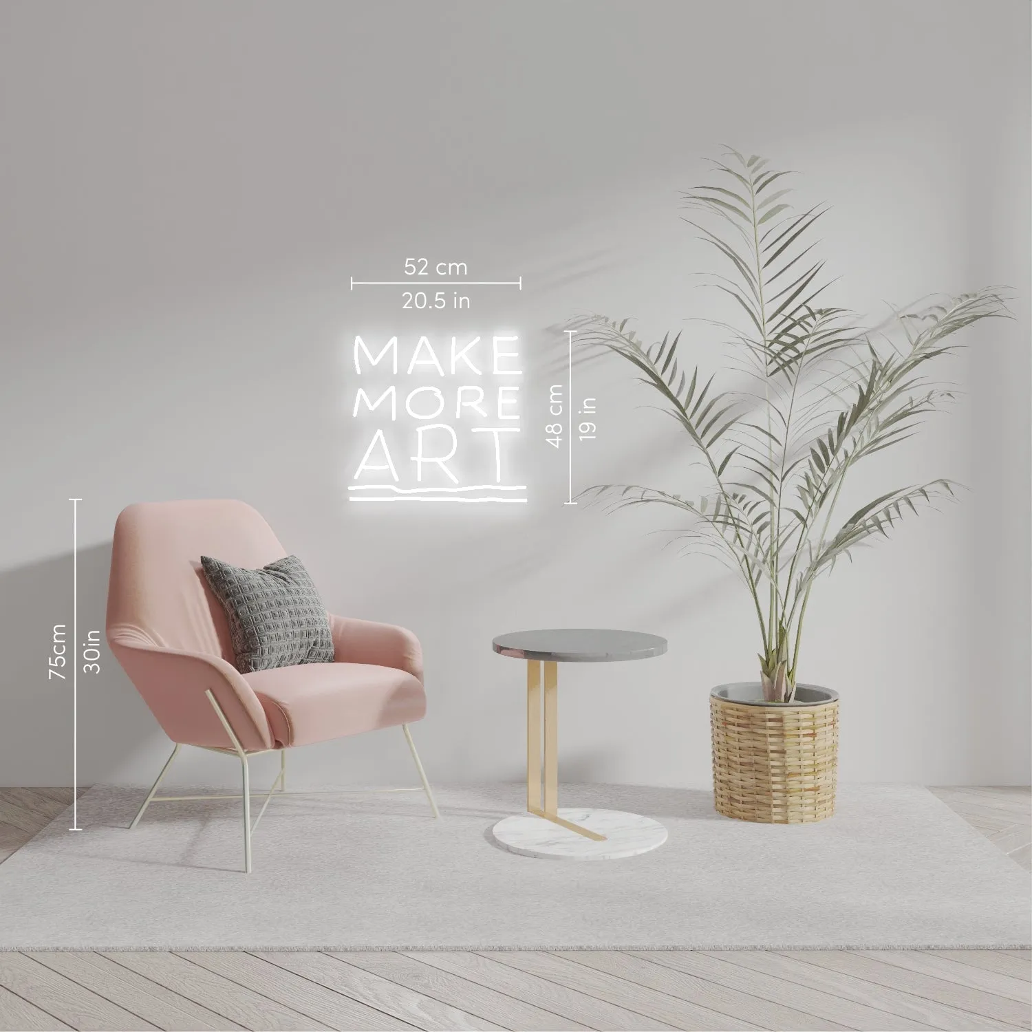 Make More Art, LED neon sign