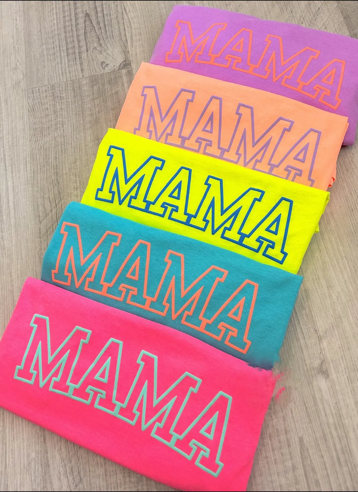 Mama Puff Design on Neon Tee