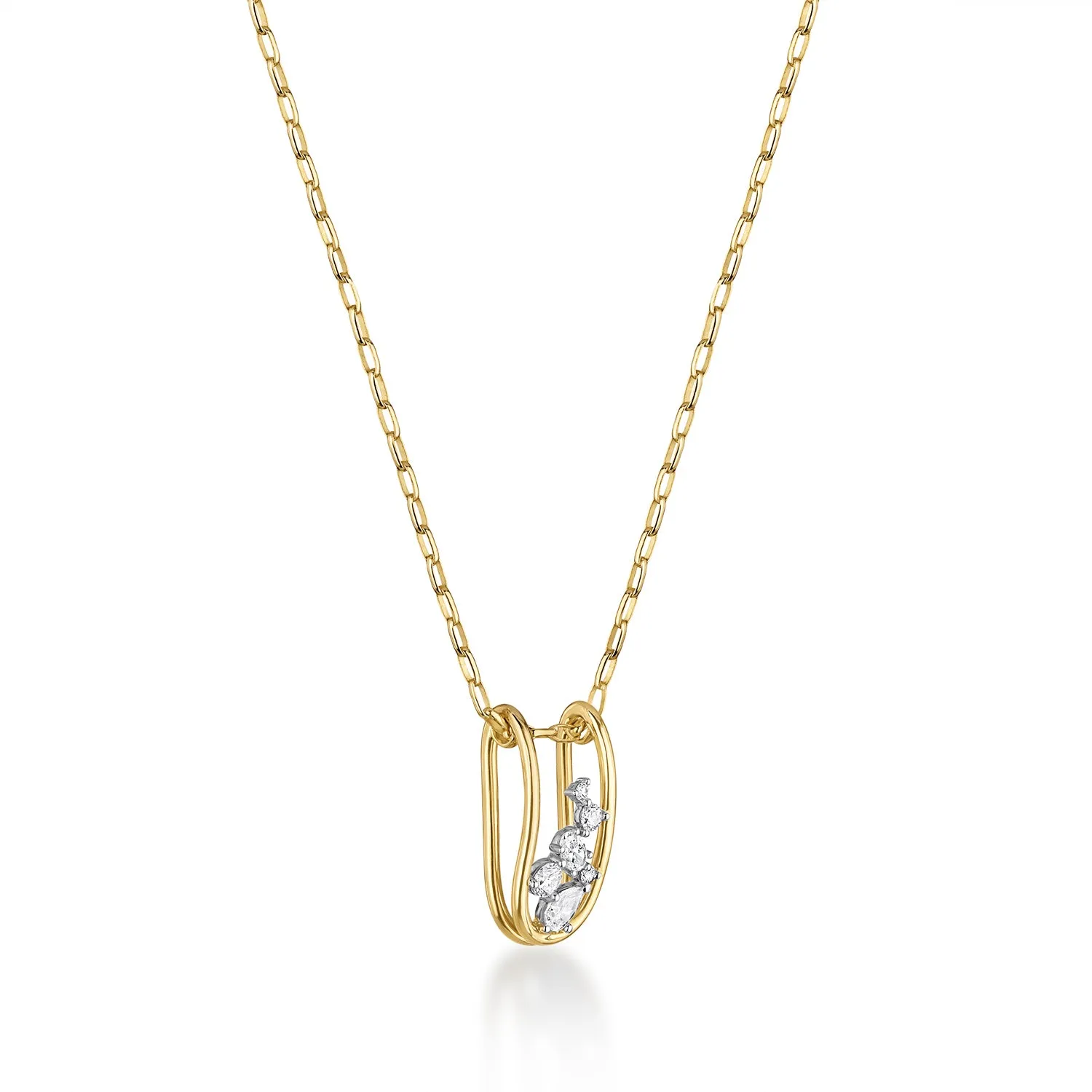 Mara Large Folded Link Pendant