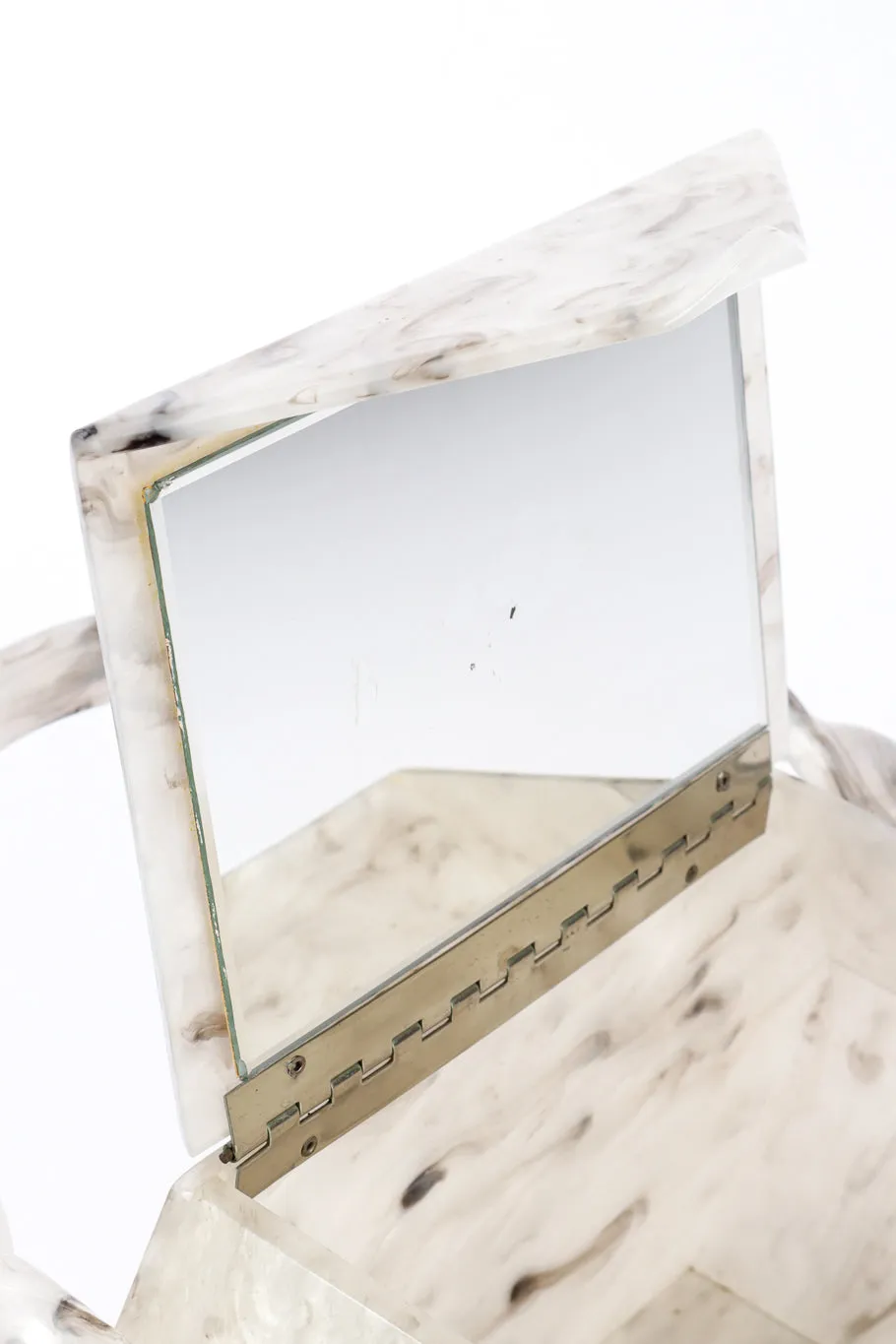 Marbled Pearl Lucite Box Bag