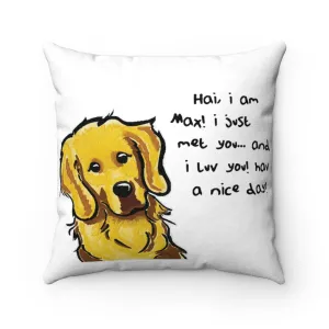 Max Faux Suede Square Pillow