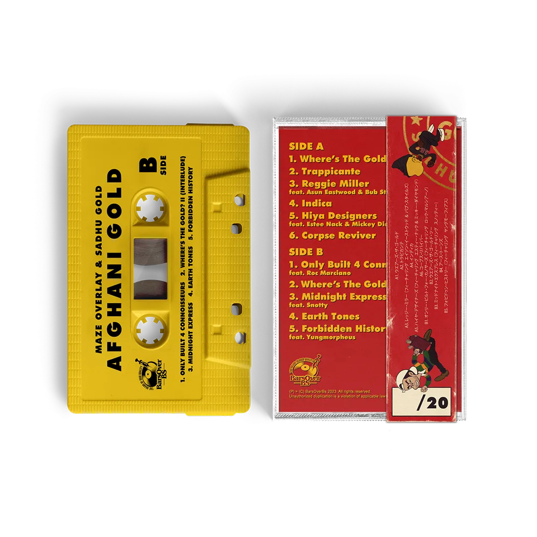 Maze Overlay x Sadhugold - Afghani Gold (Cassette Tape With Obi Strip) (Bonus Track Feat. Roc Marci Produced By WahrSeason)