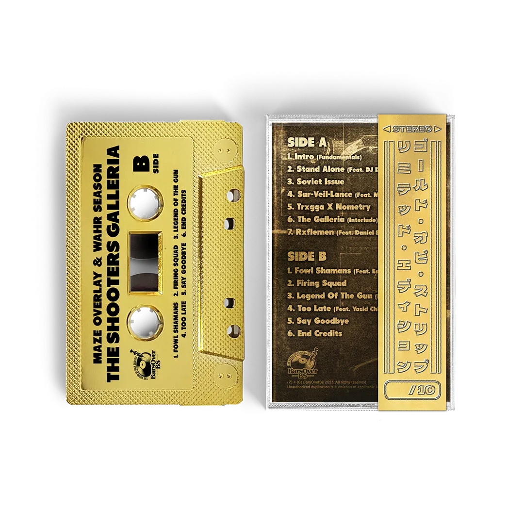 Maze Overlay x Wahr Season - Shooters Galleria (GOLD BarsOverBS Cassette Tape With Obi Strip)(One Per Customer)
