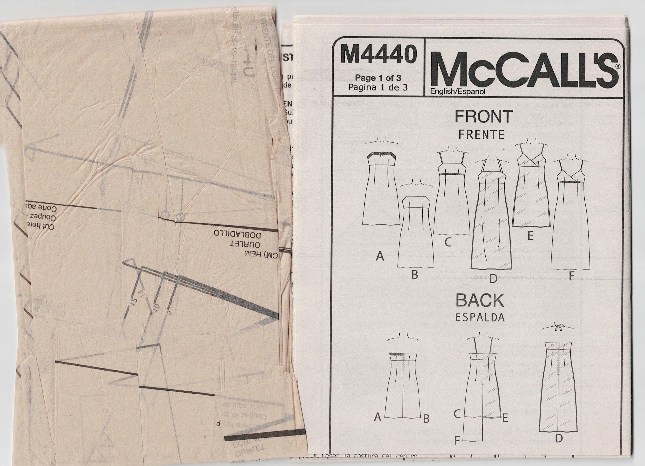 McCall's 4440 Womens Empire Waisted Sundress Out Of Print Sewing Pattern Size 8 - 14 UNCUT Factory Folded