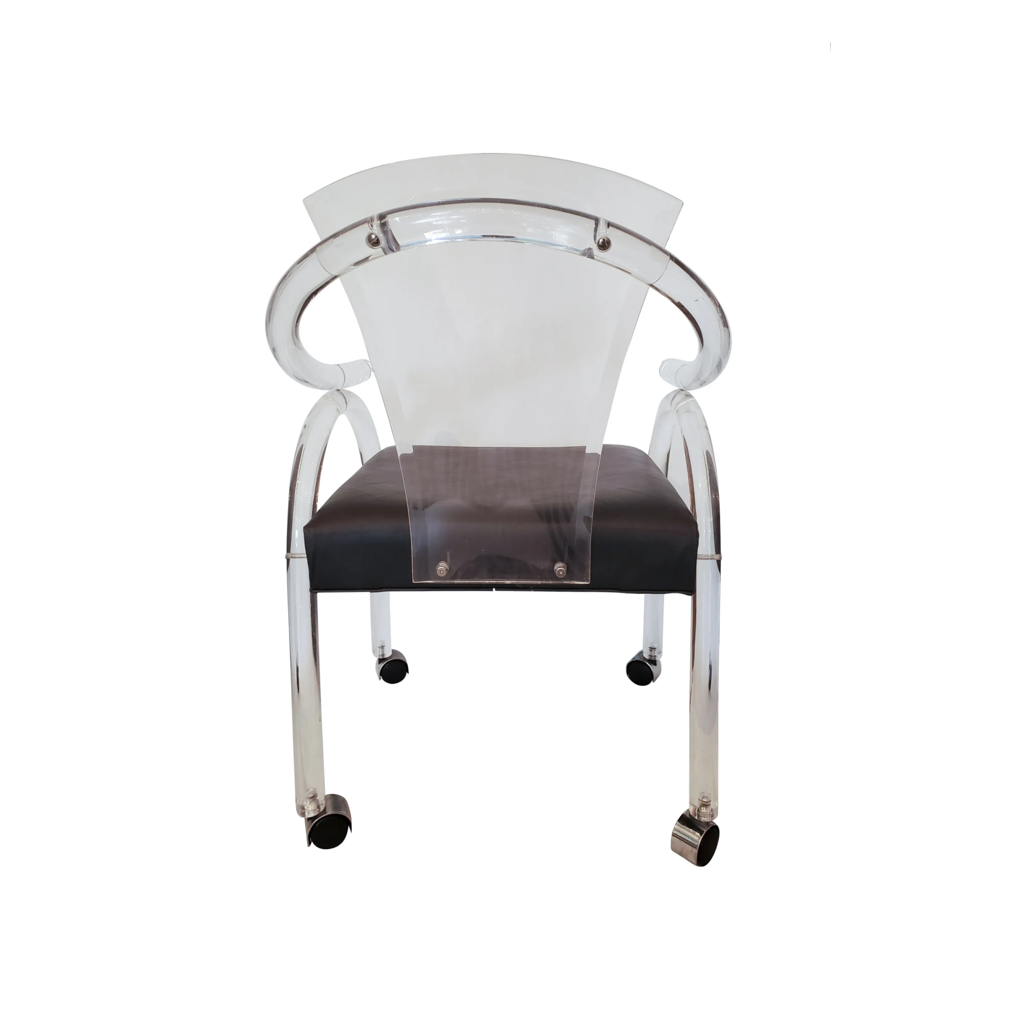 MCM Lucite Armchairs on Castors - Set of 4