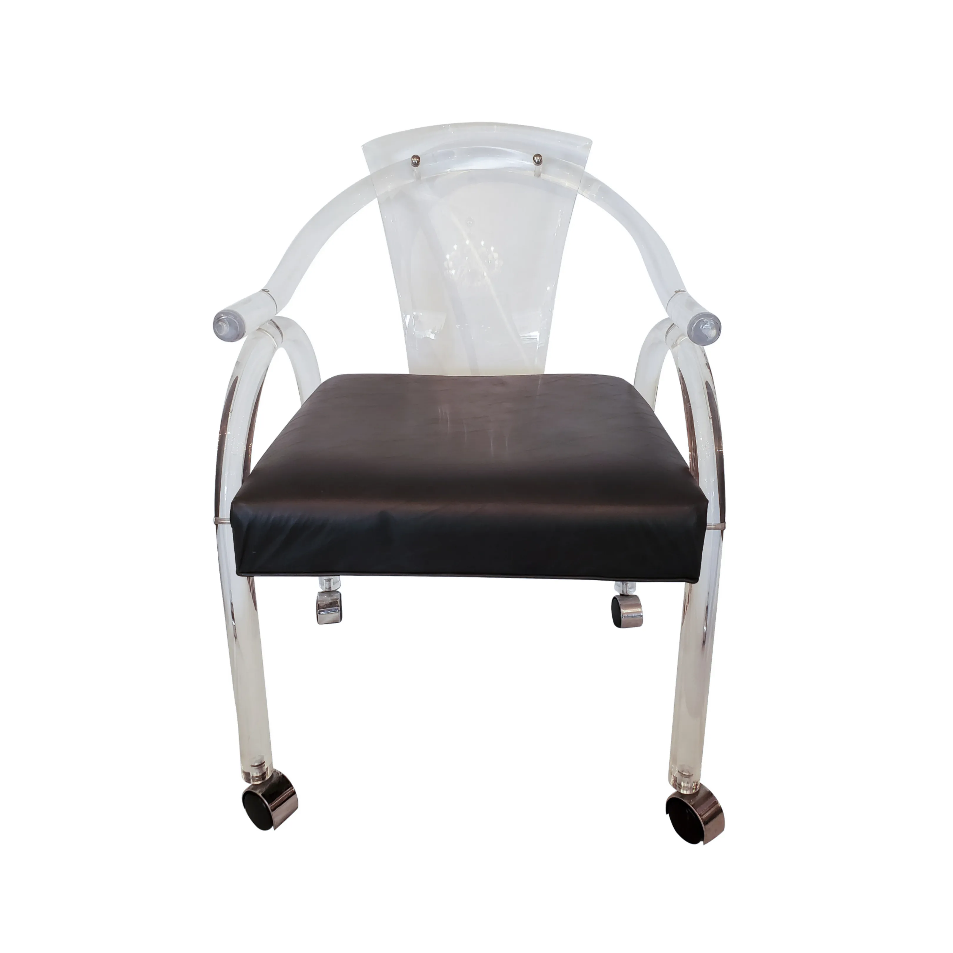 MCM Lucite Armchairs on Castors - Set of 4