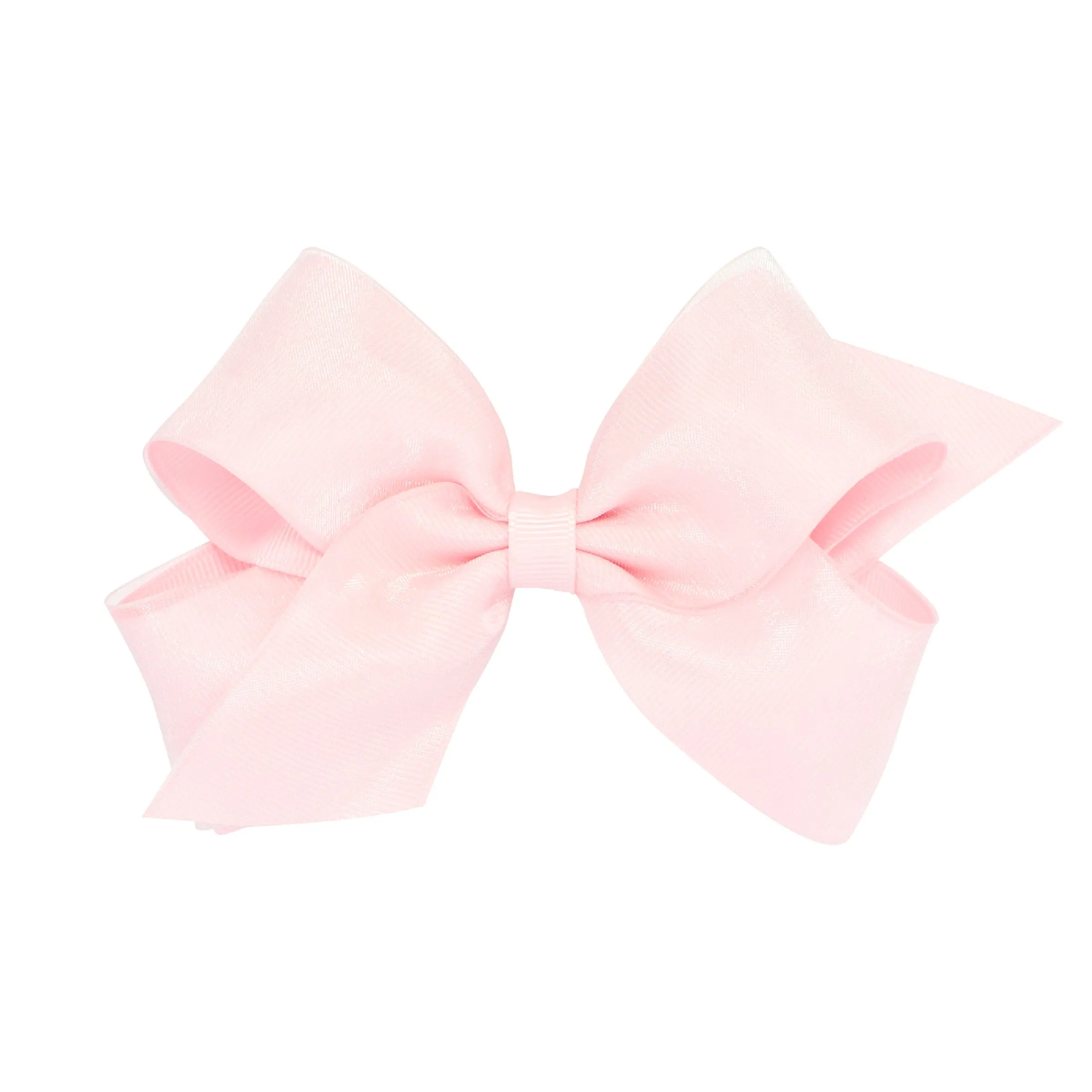 Medium Overlay Grosgrain Bow on Clippie (55  Colors)