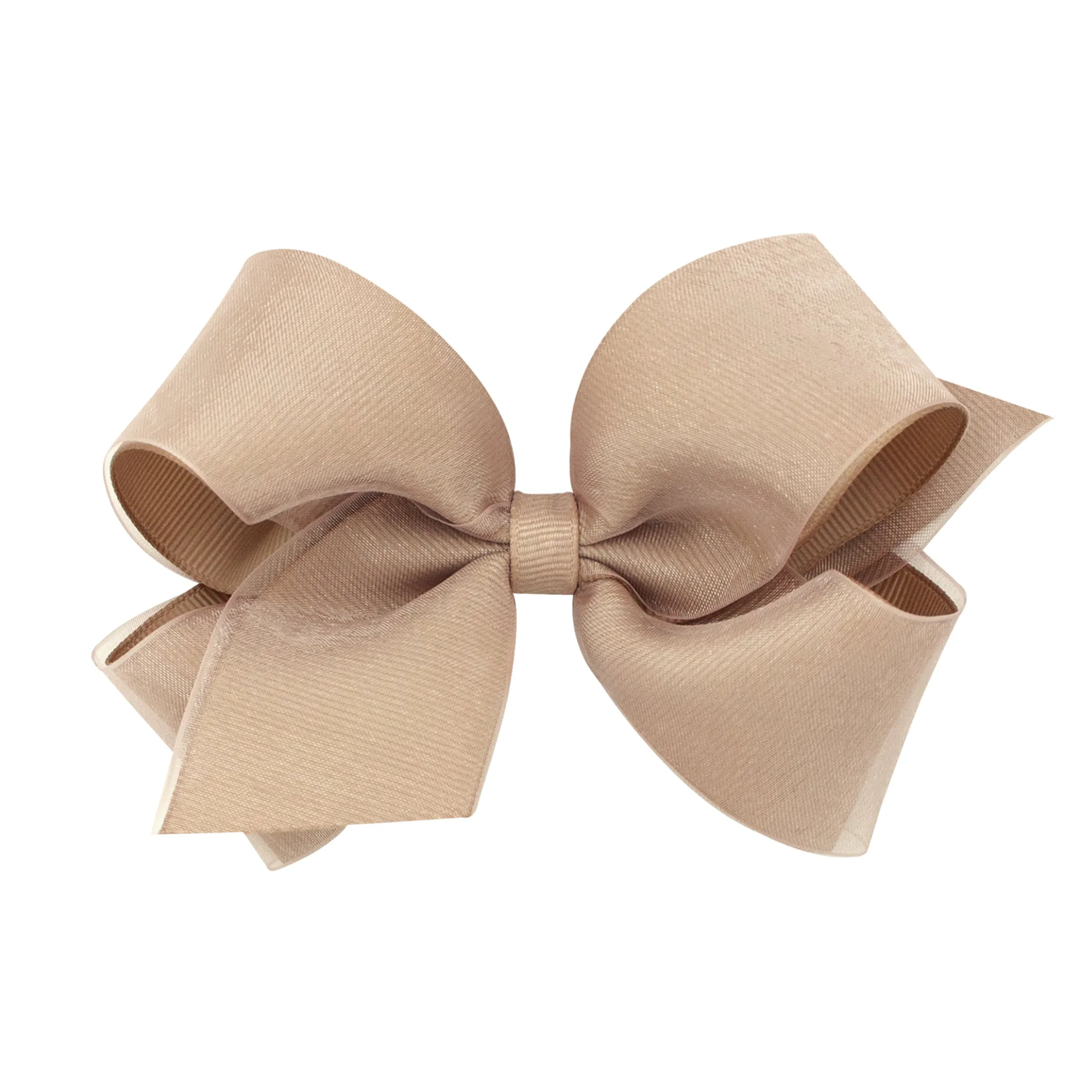 Medium Overlay Grosgrain Bow on Clippie (55  Colors)