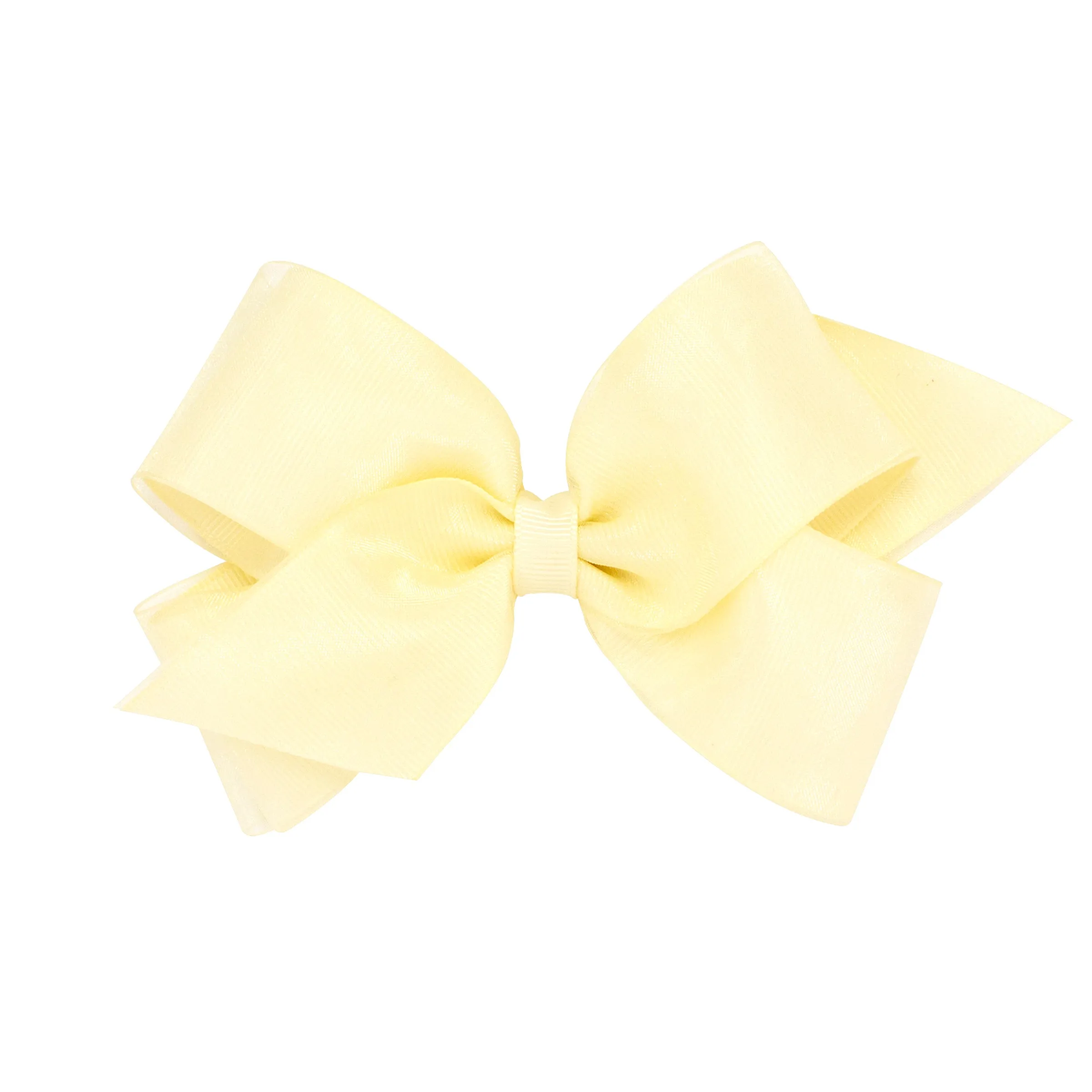Medium Overlay Grosgrain Bow on Clippie (55  Colors)