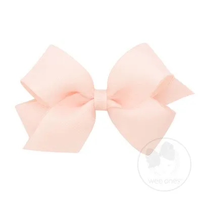 Medium Overlay Grosgrain Bow on Clippie (55  Colors)
