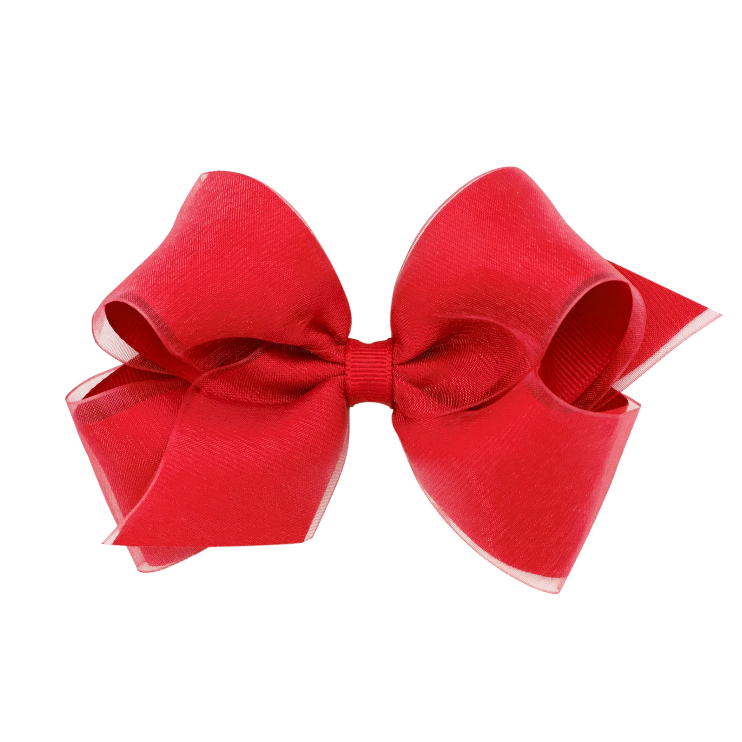 Medium Overlay Grosgrain Bow on Clippie (55  Colors)